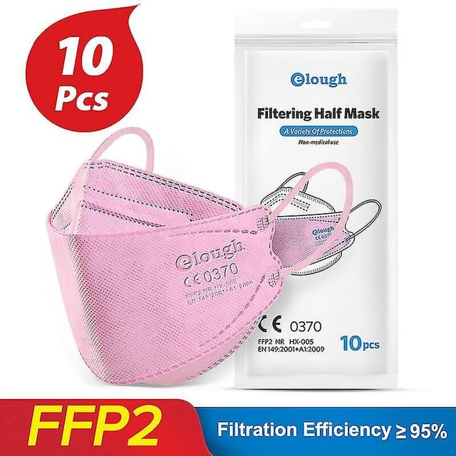 Crea – Lot De 100 Masques Ffp2 Adultes 4 Couches – Protection Contre Poussière Et Pollution – Conformes Aux Normes Ce – Confort Optimal - 4-layer