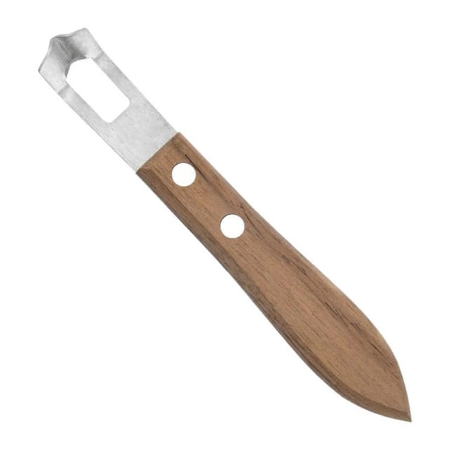 Großer Obstschäler, Korrosionsbeständig, Gemüseschäler, Holzgriff, 1 Stück
