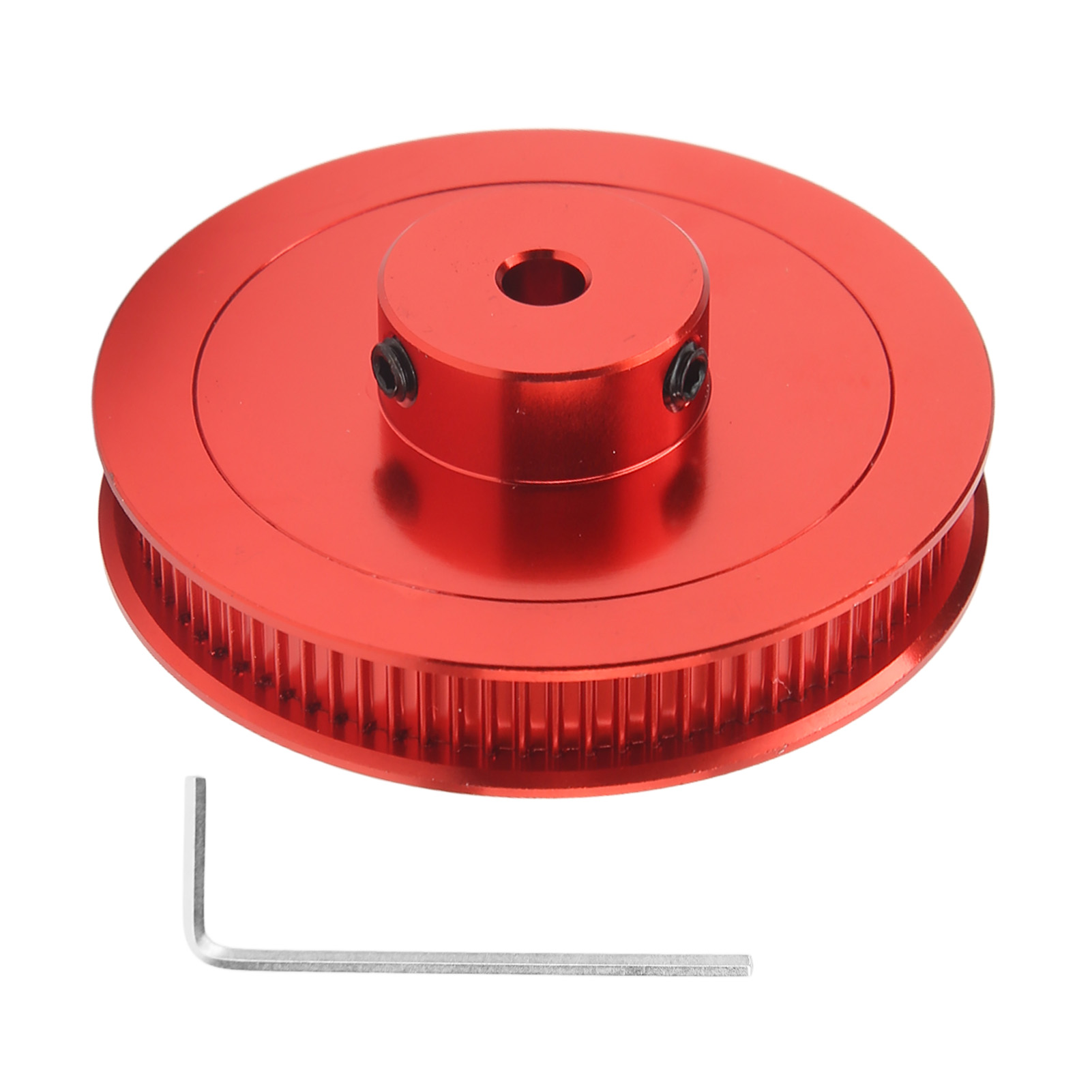 80-zahn-5-mm-gt2-synchronriemenscheibe Aus Legiertem Stahl Für 3d-drucker Und Cnc-drehmaschinen, Rot