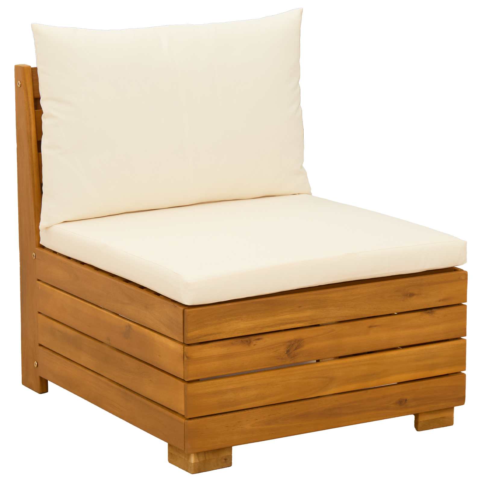 Maison Exclusive - Garten Mittelssofa Massivholz Akazie Braun