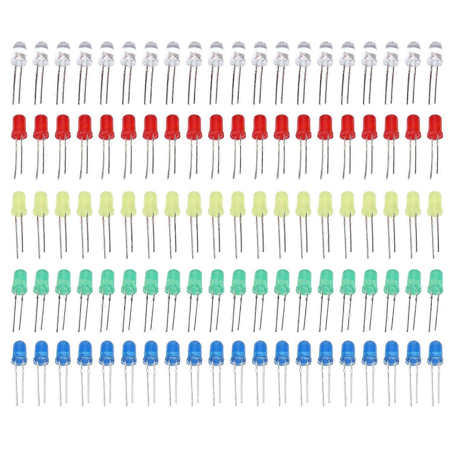 100 Stück Led-leuchtdioden 3 Mm/5 Mm, Verschiedene Farben, Ungiftige, Energiesparende Dioden, Set Für Diy-dekorationen (