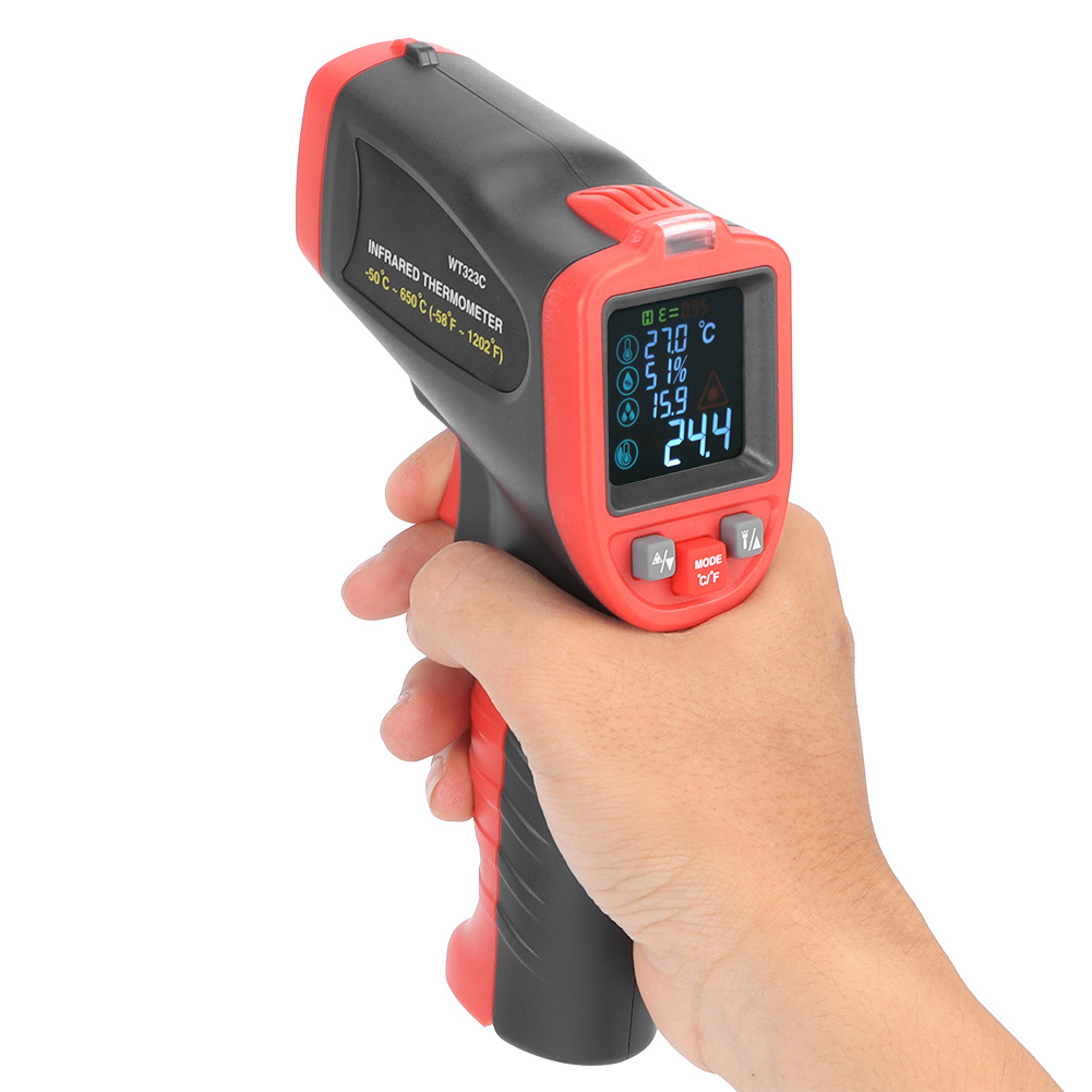 50℃-650℃ Handliches, Industrielles, Digitales, Berührungsloses Infrarot-thermometer Mit K-thermoelement