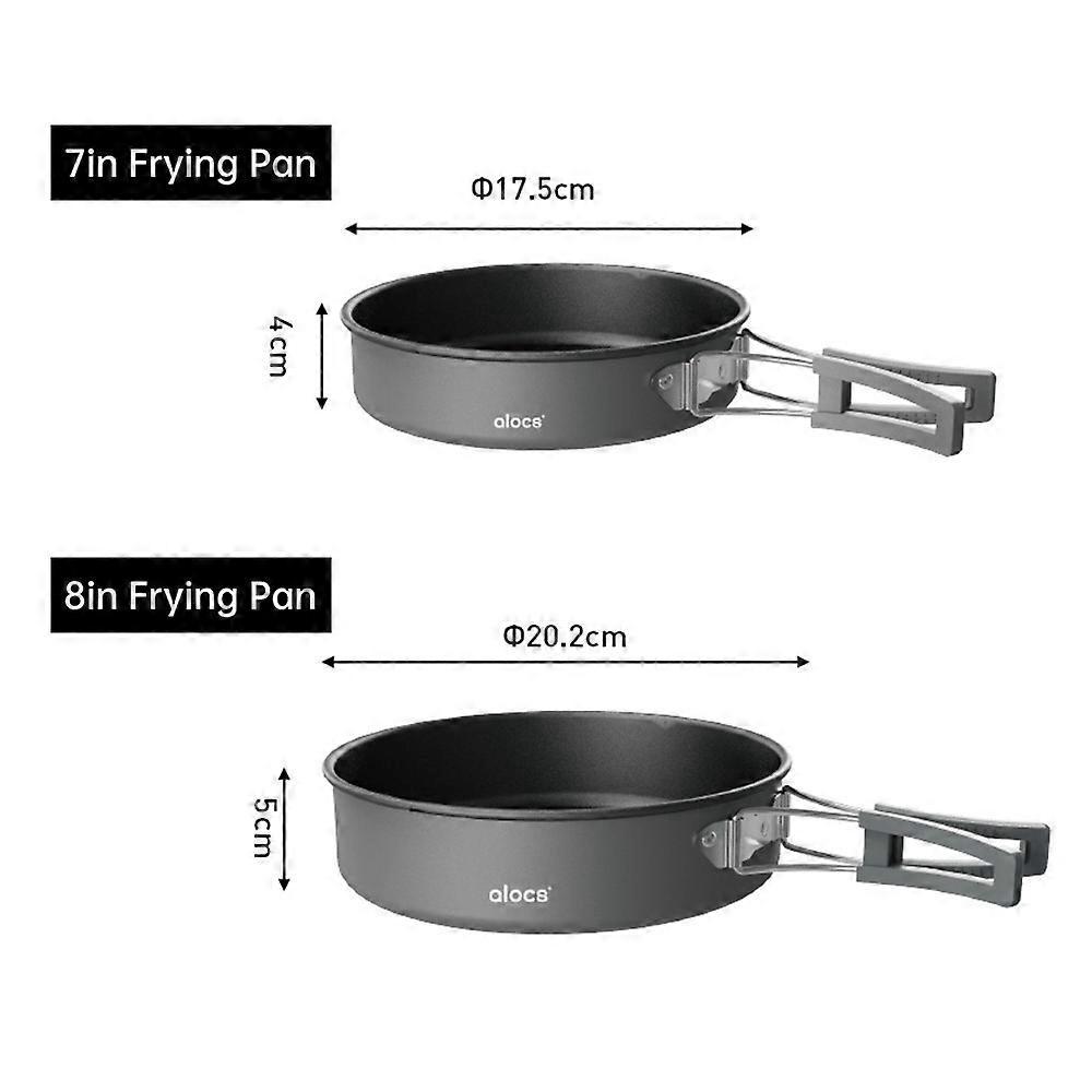7-zoll-campingpfanne Aus Aluminiumlegierung Mit Klappgriff Für Camping, Picknick Und Wandern