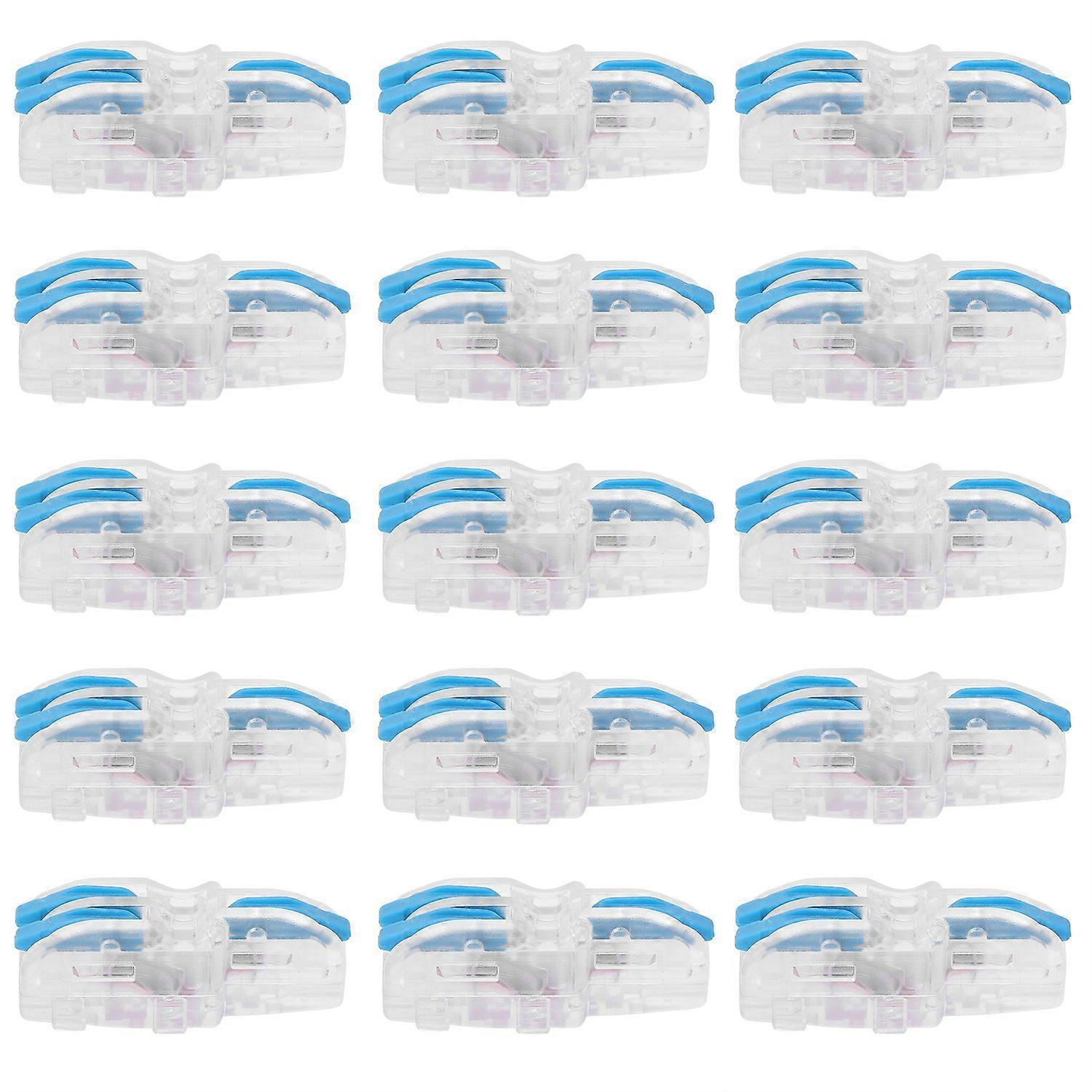 20 Stück Draht-schnellverbinder 1 Eingang 2 Ausgänge Transparenter T-förmiger Leiterklemmenblock Spl-f12 (blau)