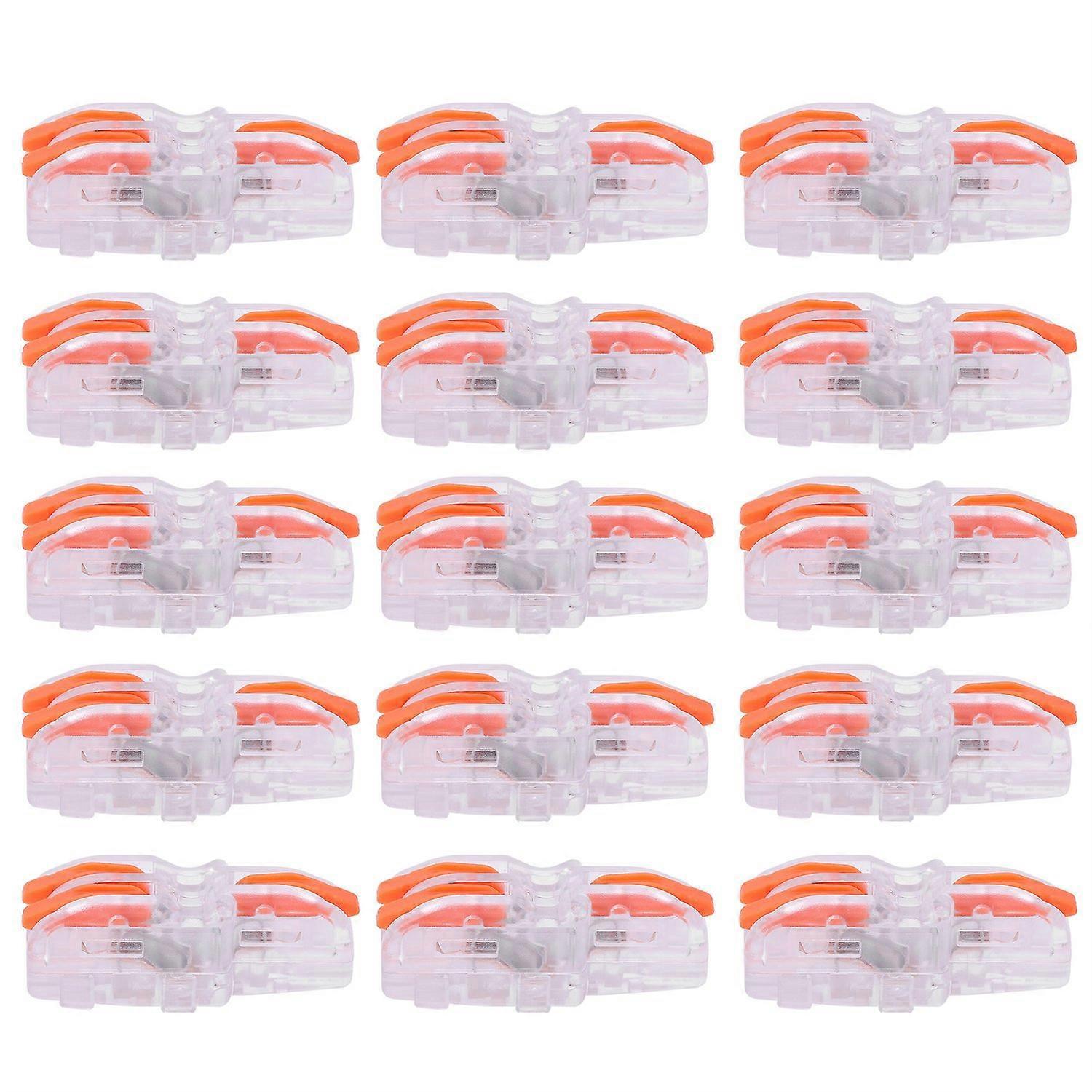 20 Stück Draht-schnellverbinder 1 Eingang 2 Ausgänge Transparenter T-förmiger Leiterklemmenblock Spl-f12 (orange)