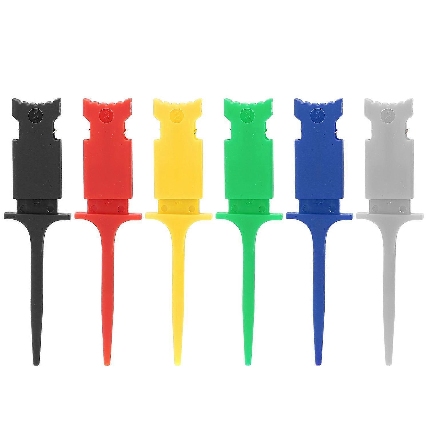 6-teiliges Mini-ic-prüfclip-set Mit Prüfhaken, Pa-farben, Für Reparatur Und Wartung