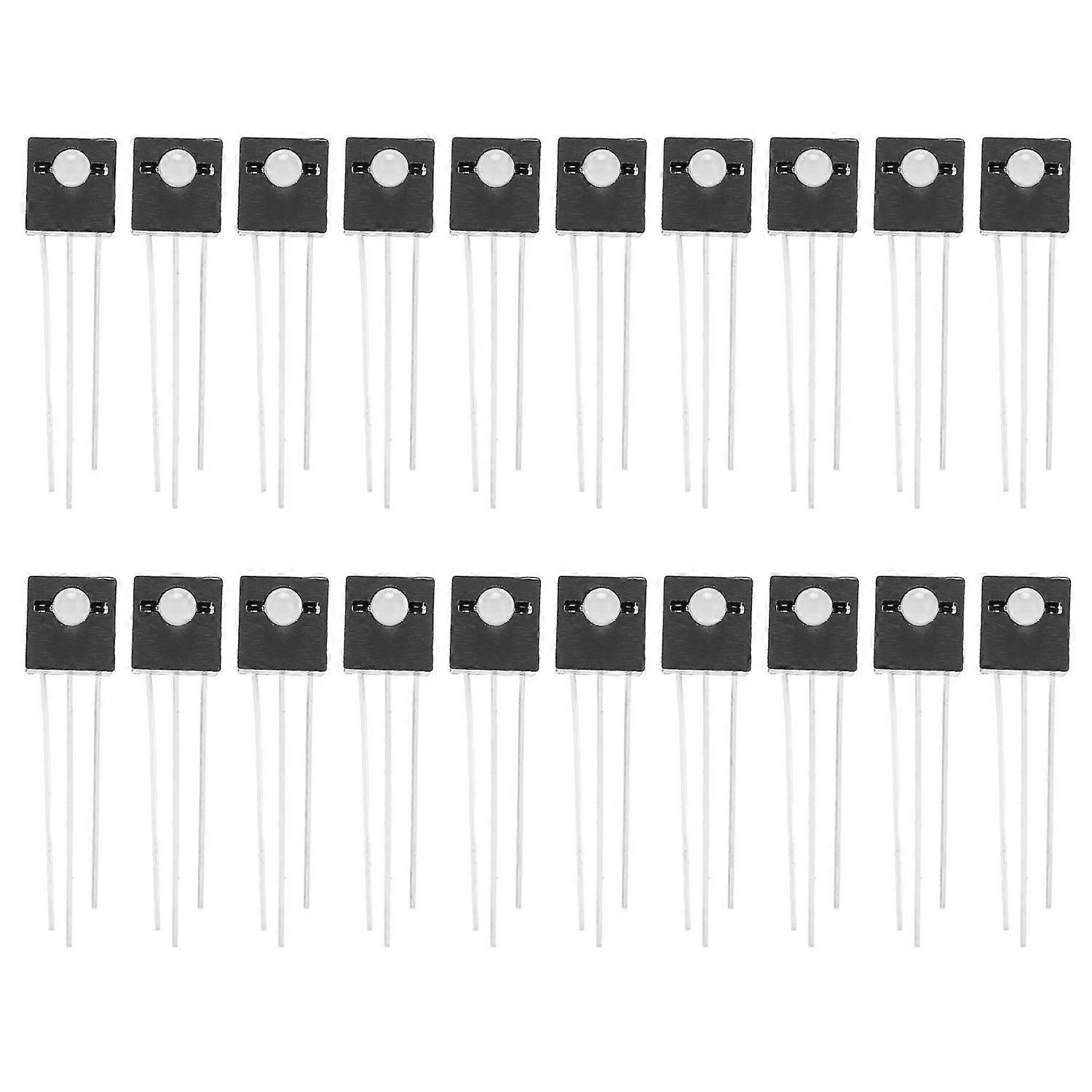 20 Stück Led-leuchtdioden-lampenfassung, 1-loch, 2-farbig, 3-polig, Gemeinsame Kathode, Leuchtsockel, 3 Mm Links, Grün