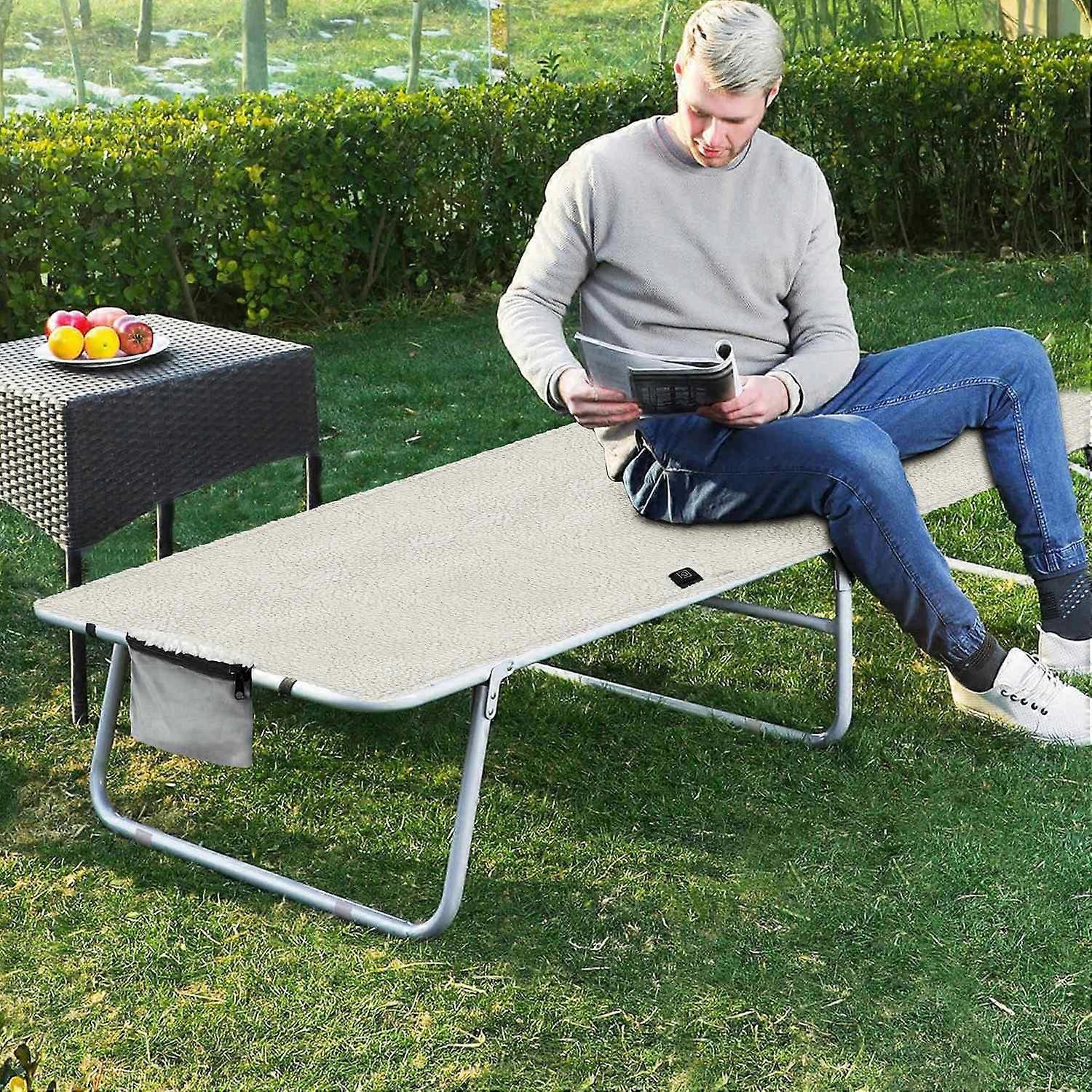Elektrisch Beheizbares Sherpa-stuhlkissen Mit Temperaturregulierung Für Stuhl, Sofa Und Couch