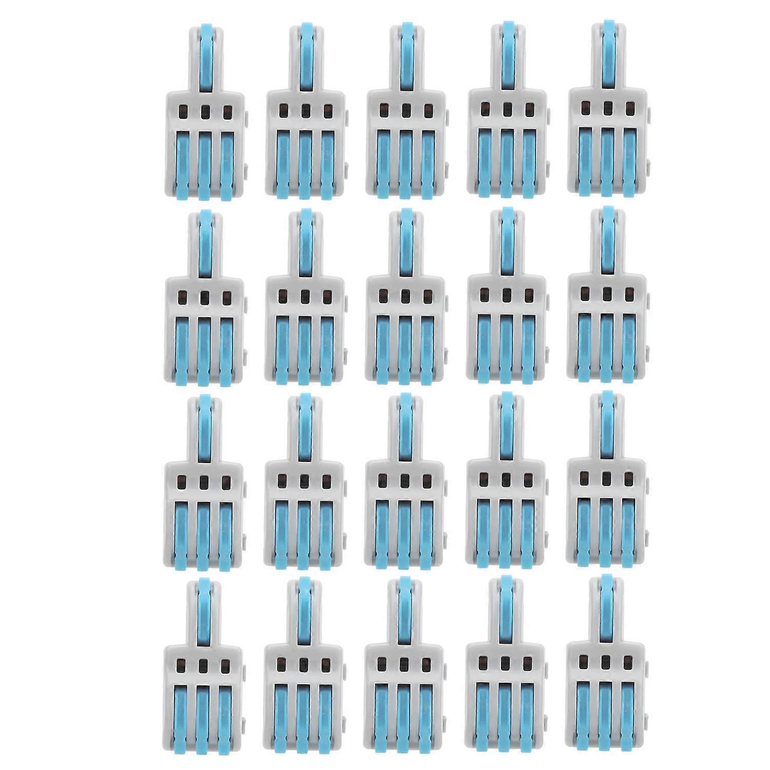 20 Stück Splf13 Schnellverbinder 1 Eingang 3 Ausgänge Ttap-drahtverteiler Für Beleuchtungsmotoren 250v (blau)
