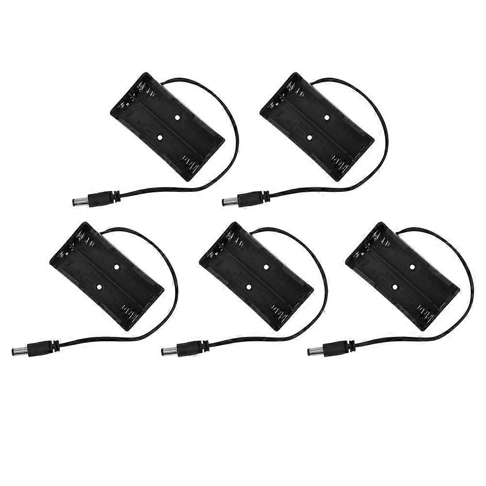 5er-pack Aufbewahrungsboxen Für 2 Batterien Des Typs 18650 Mit Dc-netzstecker (5,5 X 2,1 Mm)