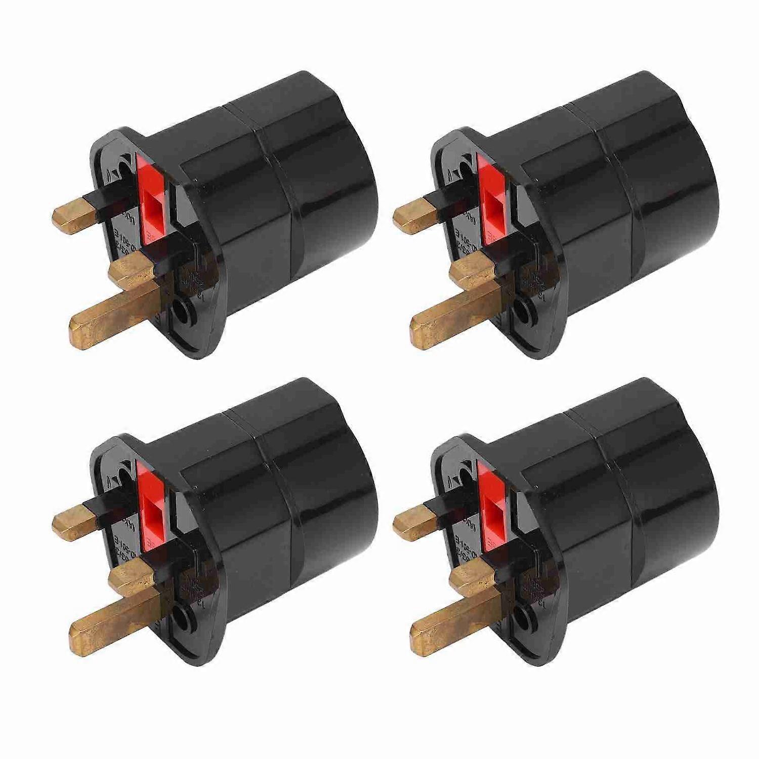4 Stück Konvertierungsstecker Erdung 2-polig Auf 3-polig Adapter Mit Sicherung 13a
