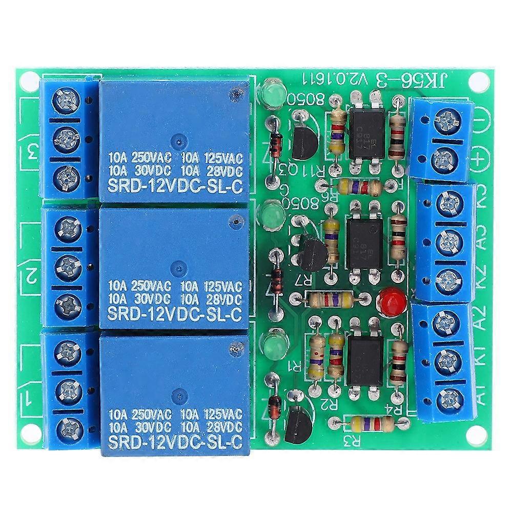 3-kanal-relaismodul Mit Hochpegeltriggerung Und Optokoppler-isolation, 12 V Dc, 10 A