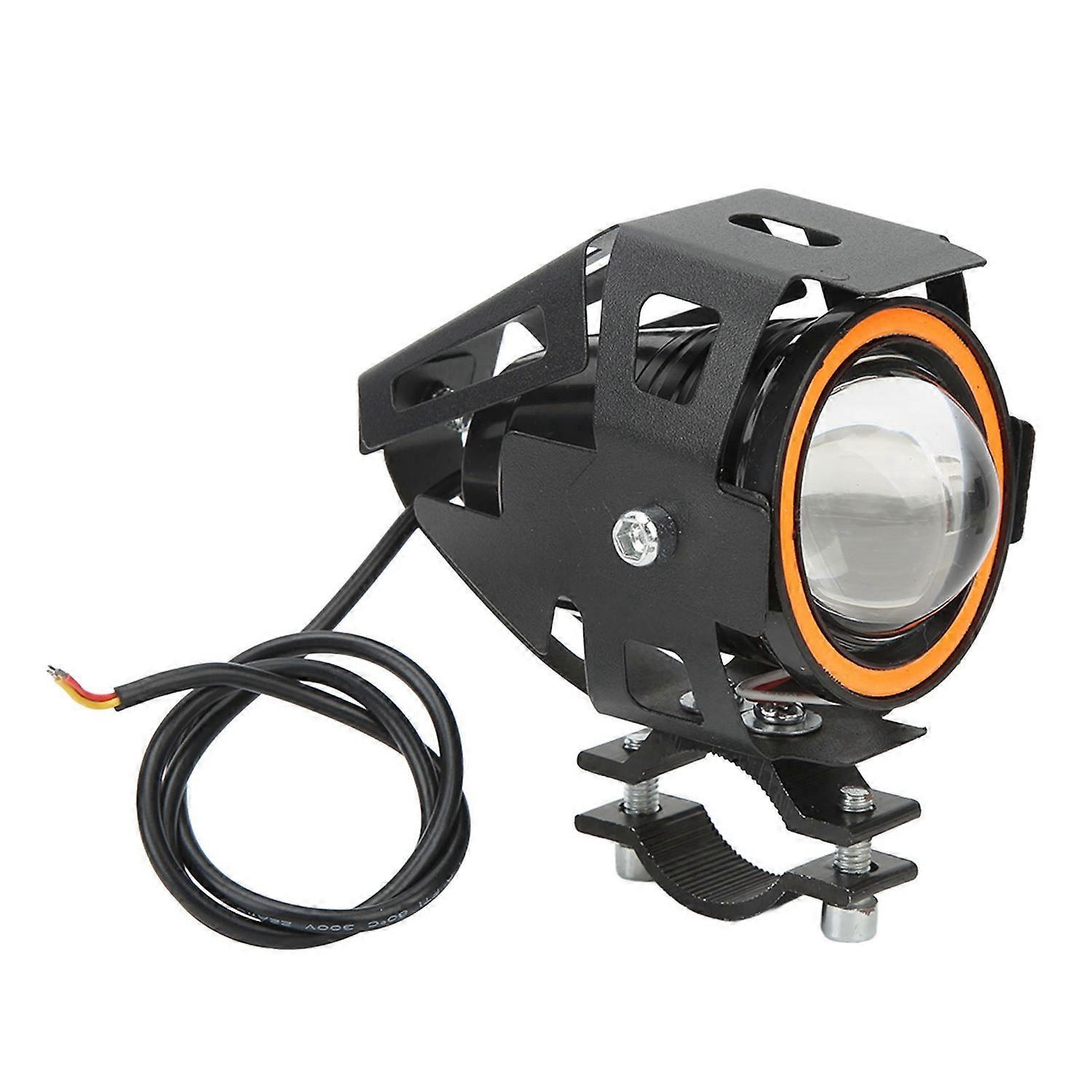 30-w-led-motorradscheinwerfer Mit Angel Eyes, Fern- Und Abblendlicht, Ip68 Wasserdicht, 12–60 V, Universell Einsetzbar
