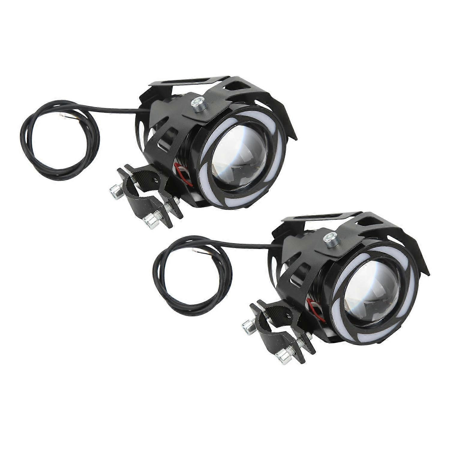 Motorrad-led-scheinwerfer Mit Farbigem Angel Eye, Ip68-zertifiziert, Fern- Und Abblendlicht, Blinklicht, Universell Für Autos