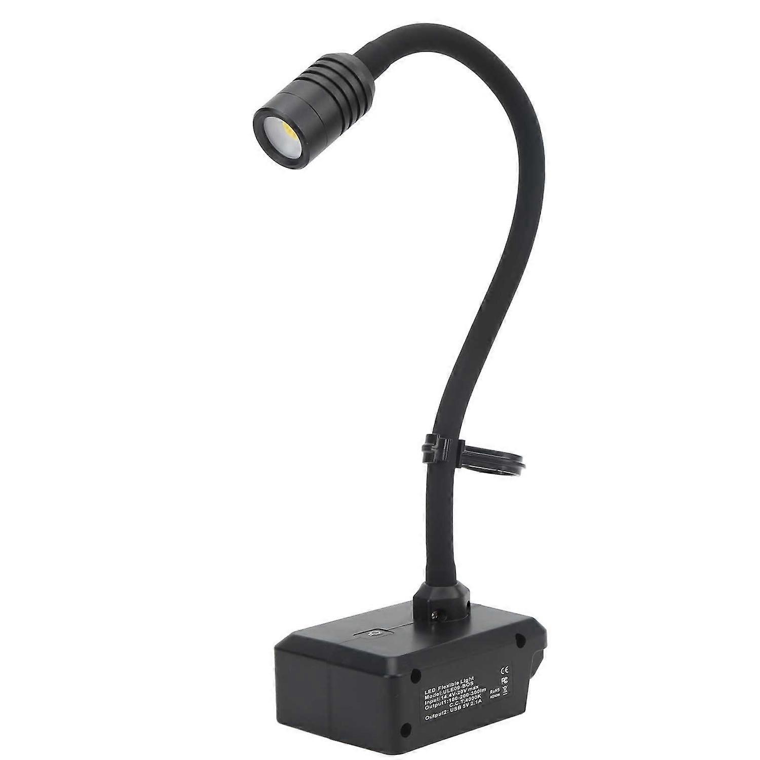 Led-schwanenhalslampe Mit 3 Modi, Kfz-wartungsleuchte, 360° Flexible Beleuchtung, Mit Zwei Usb-anschlüssen