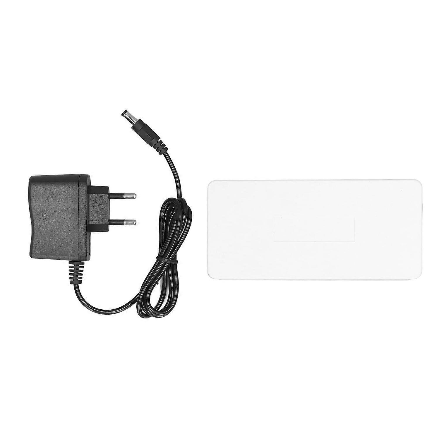 Gigabit-switch Mit 8 Rj45-anschlüssen, Abs-ethernet-splitter Für Datenübertragung, 100–240 V, Eu-stecker