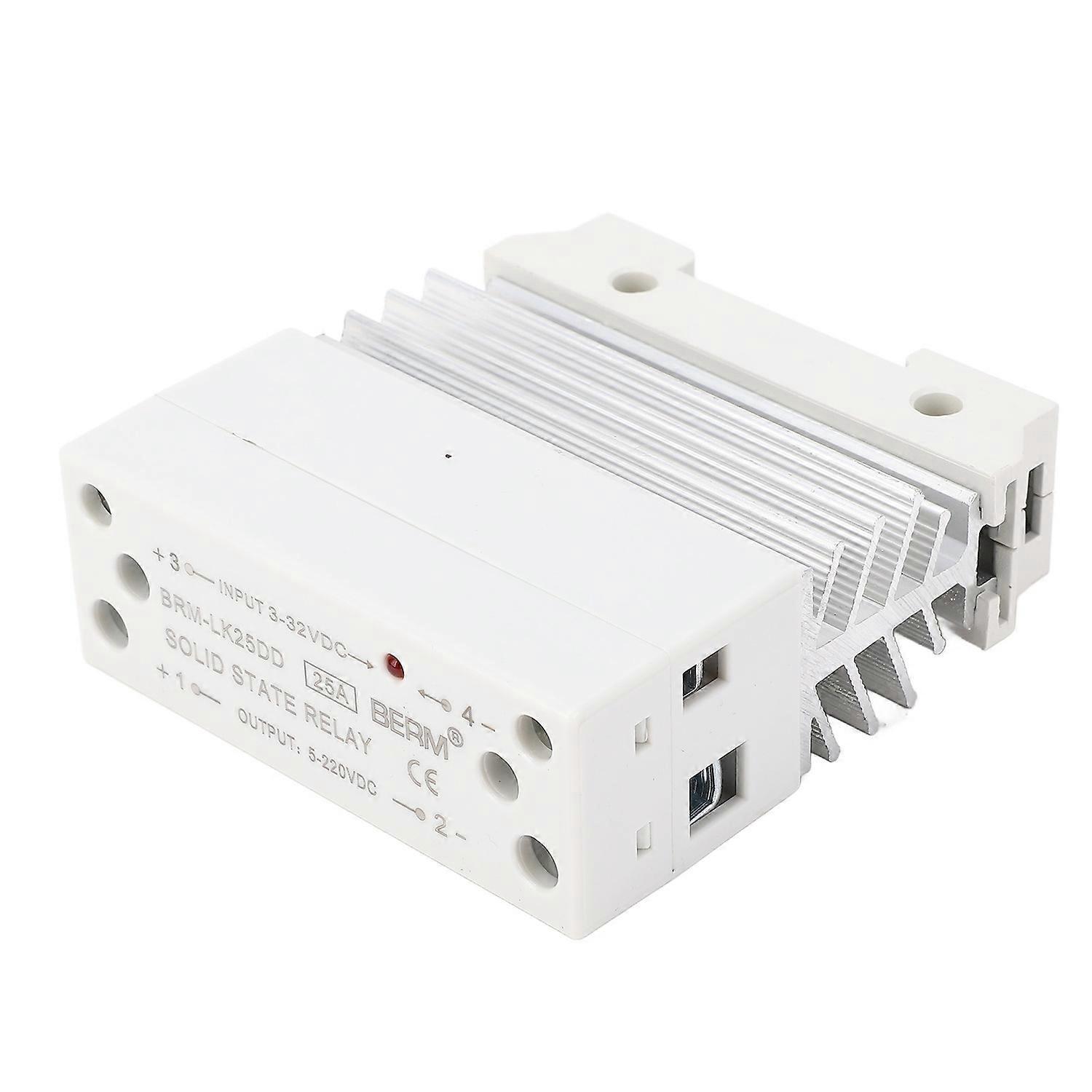 Halbleiterrelais Dc/dc-eingang 3–32 V, Ausgang 5–220 V, 25 A, Integrierte Schiene, Einphasig, Kleines Ssr Mit