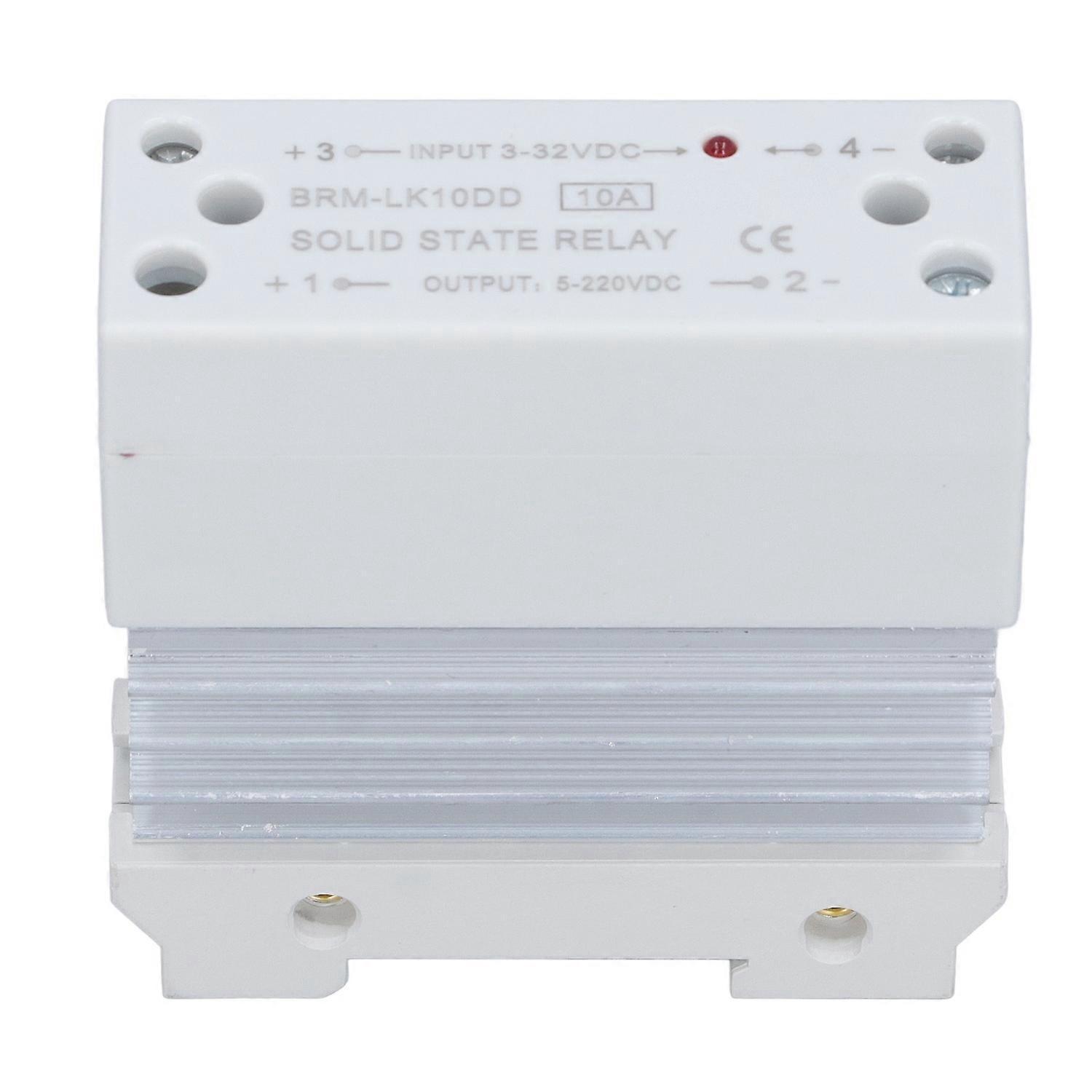 Halbleiterrelais (dc/dc), Eingang 3–32 V, Ausgang 5–220 V, 10 A, Einphasig, Mit Kühlkörper