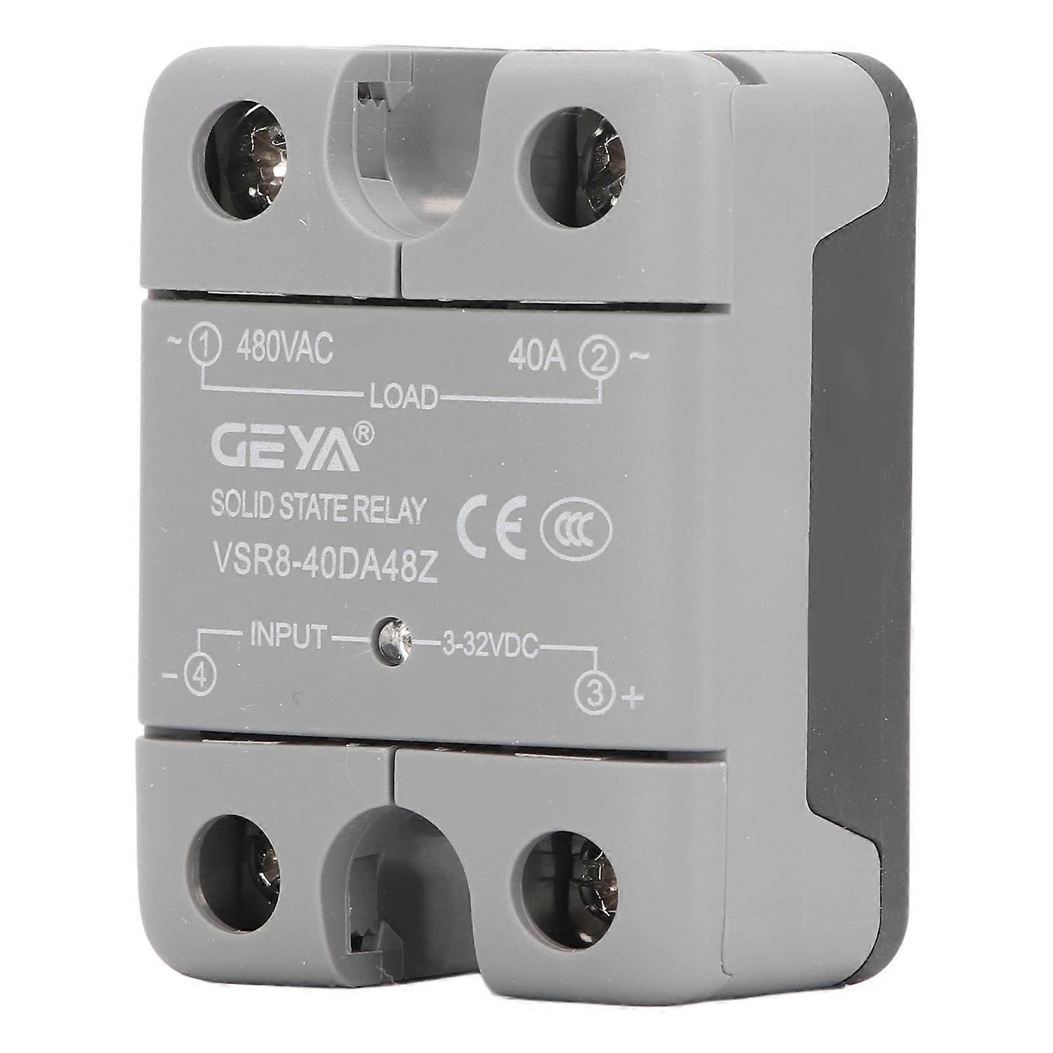 Halbleiterrelais Mit Led-anzeige, Dc-steuerung, Ac-optische Trennung, Ssr-relais, 3–32 V Dc Eingang, 40 A, 480