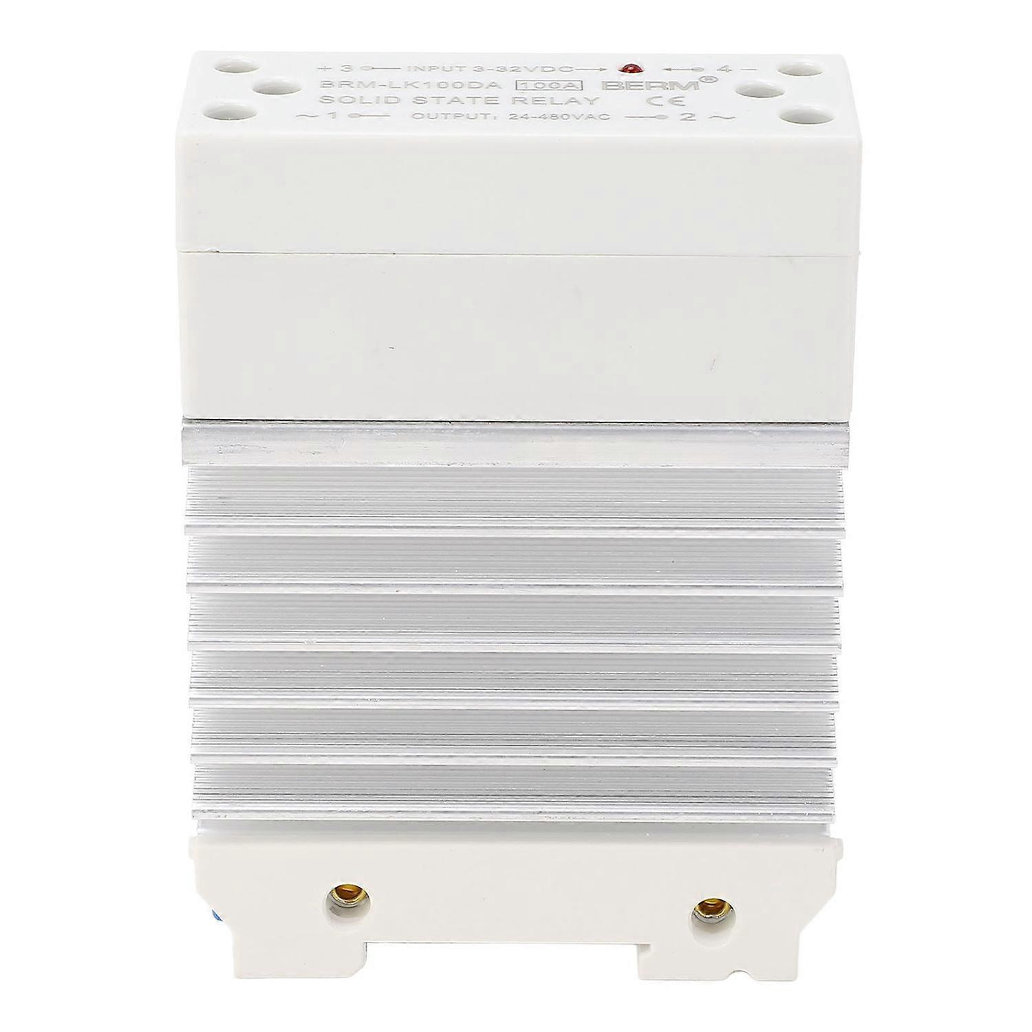 Din-schienen-halbleiterrelais Dc/ac 100 A, Integrierter 3–32 V Dc-eingang, 24–480 V Ac-ausgang, Einphasig