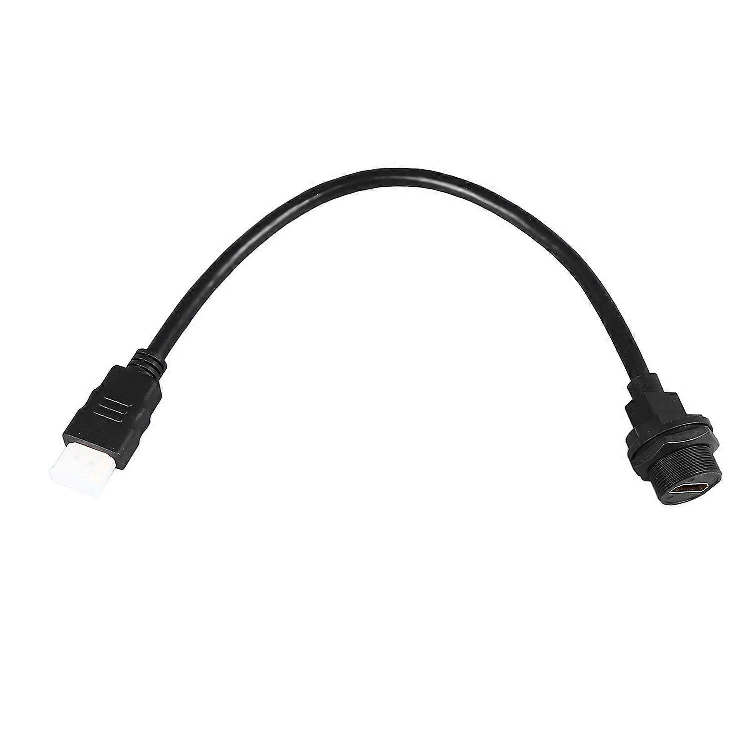 Rückwandmontagebuchse, Hd-multimedia-schnittstellenadapter, Gewindebuchse, Kabel 0,3 Meter