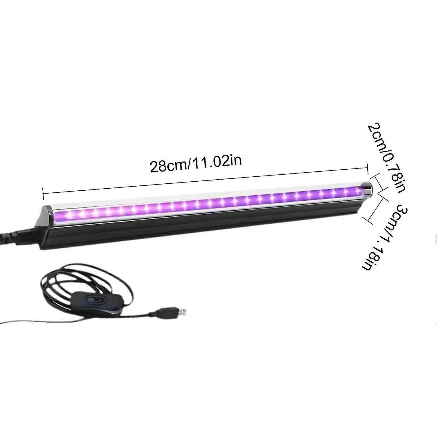 1 Stück Led-uv-schwarzlicht-lampe, Uv-lampenleiste, Bühnen-schwarzlichtröhre, Tragbare Uv-lampe Zur Fluoreszenzdetektion