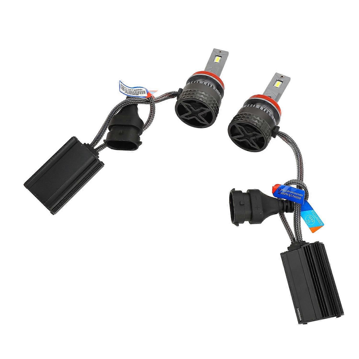 Stück Led-scheinwerferlampen, Superhell, Ip68 Wasserdicht, 6500 K Weiß, 20000 Lm, Auto-led-lampen, Dc 9–20 V, H11 S