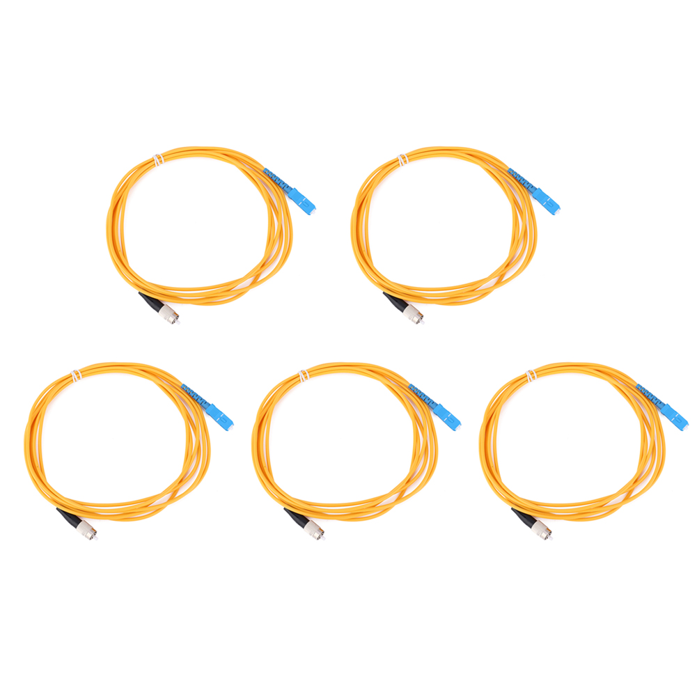 5 Stück Glasfaser-jumperkabel Sc Fc Singlemode-kern 3 M Für Netzwerkübertragung