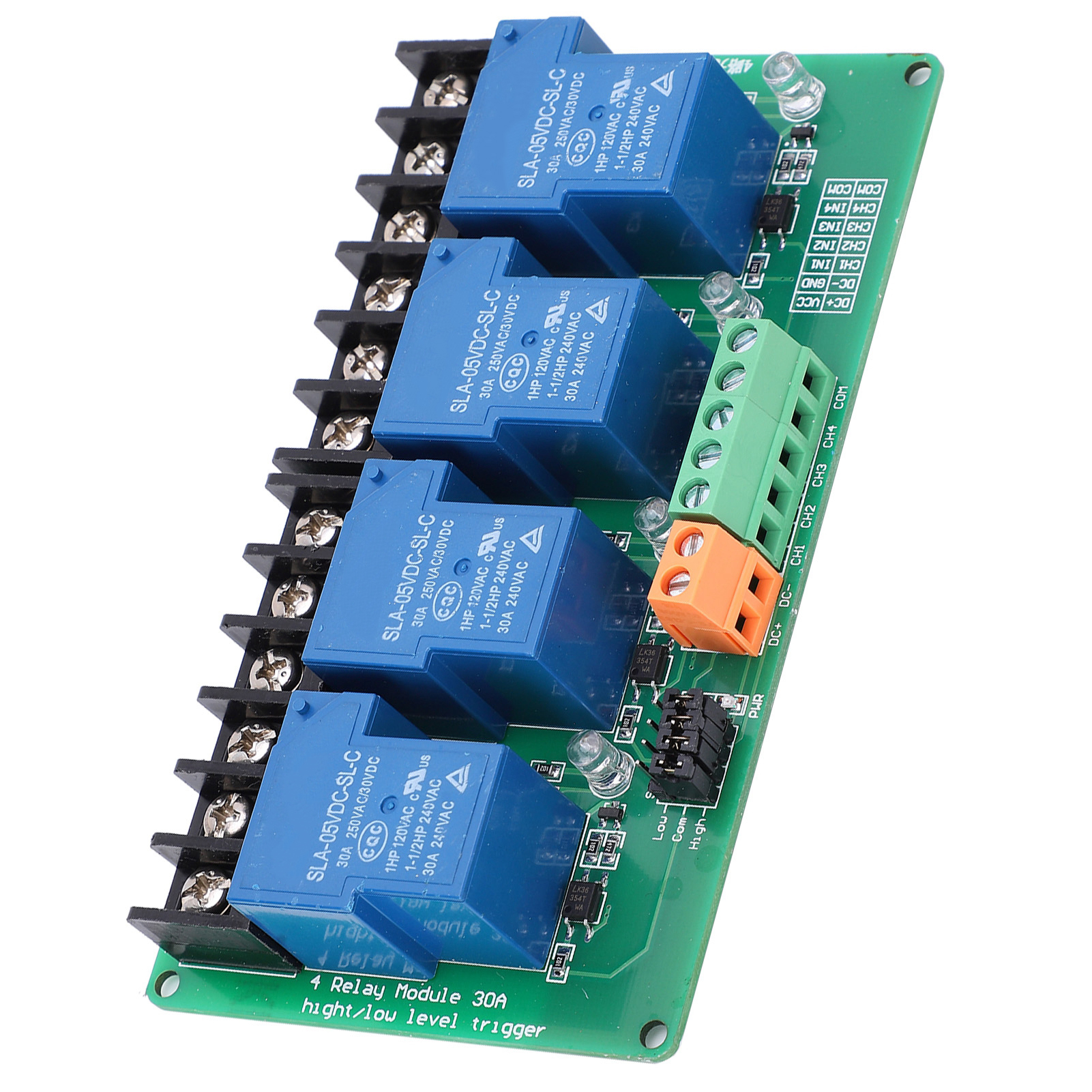 Relaismodul Mit 4 Kanälen, Automatischer Steuerung, Hoch-/niedrigpegel-triggerung, Elektronisches Bauteil, 5 V