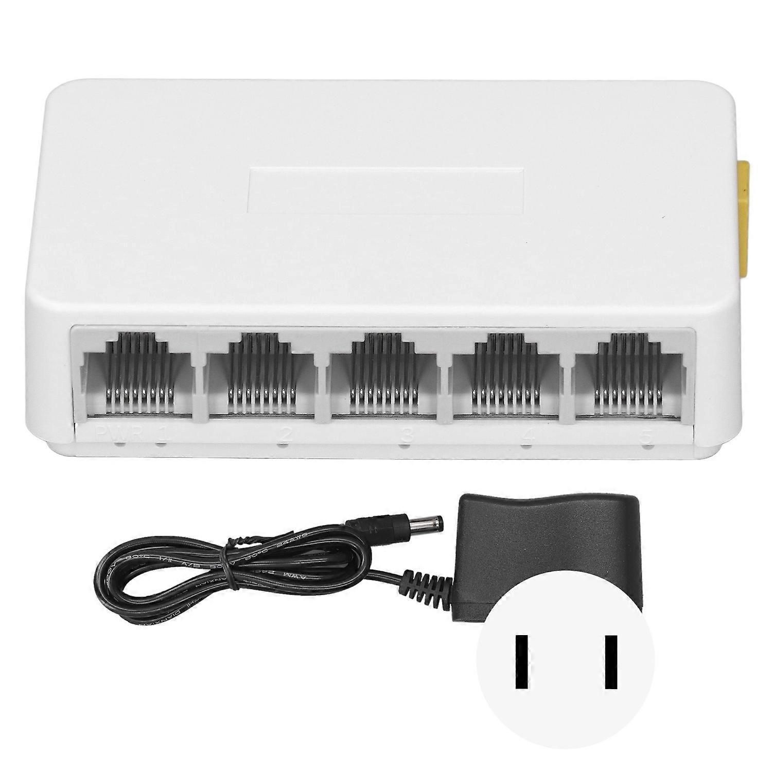 Ethernet-netzwerk-switch Mit 5 Ports, Ethernet-splitter, 1,0 Gbit/s Netzwerk-switch-hub Für Zuhause, Us-stecker 100-24