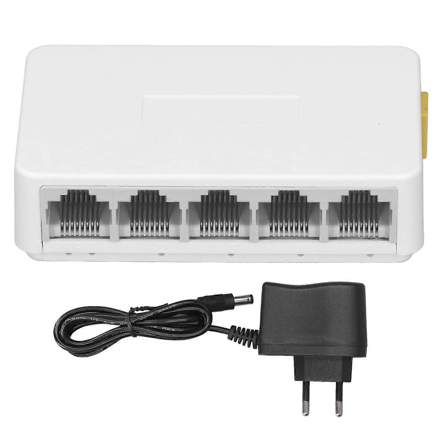 Ethernet-netzwerk-switch Mit 5 Ports, Ethernet-splitter, 1,0 Gbit/s Netzwerk-switch-hub Für Zuhause, Eu-stecker 100–24 V