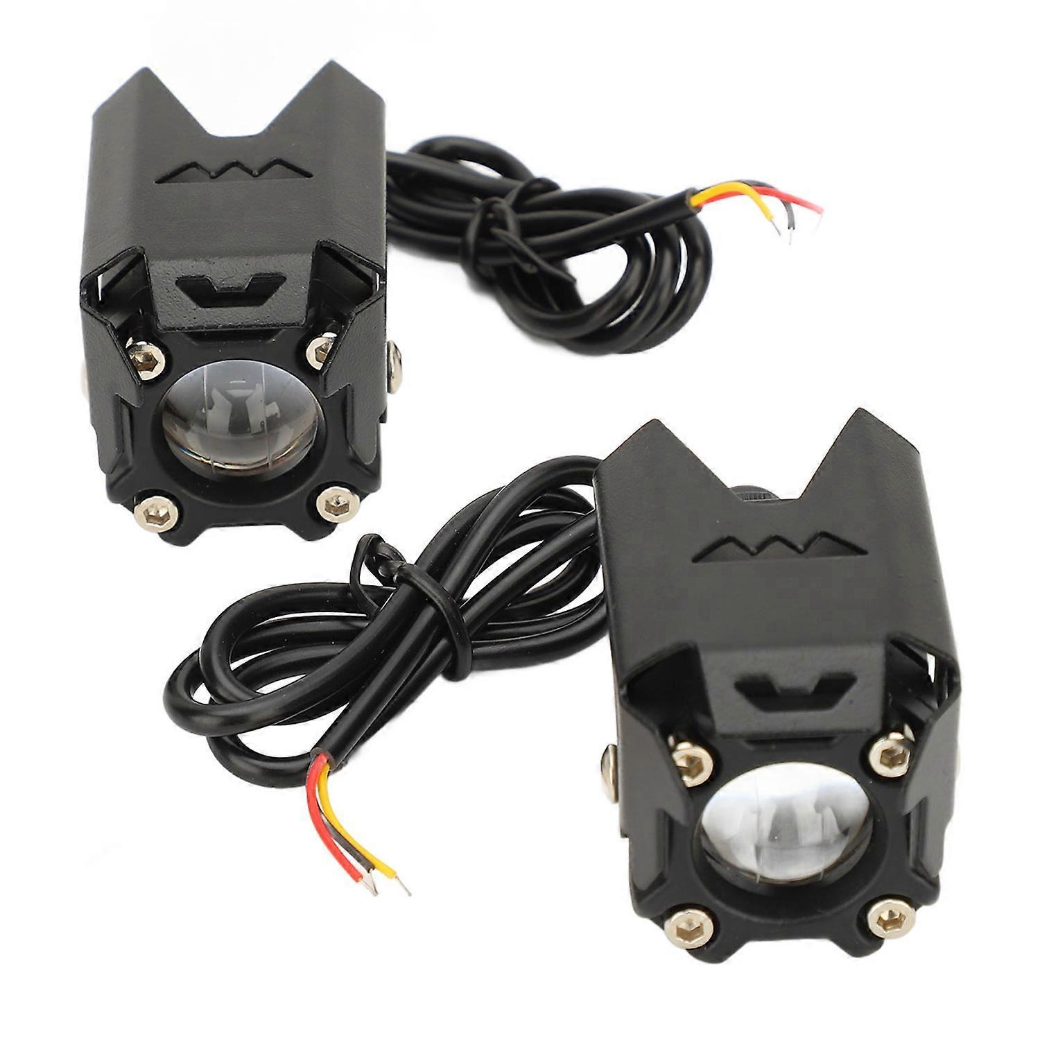 Paar Motorrad-led-scheinwerfer 10w Fern- Und Abblendlicht Zusatzscheinwerfer Weiß Gelb