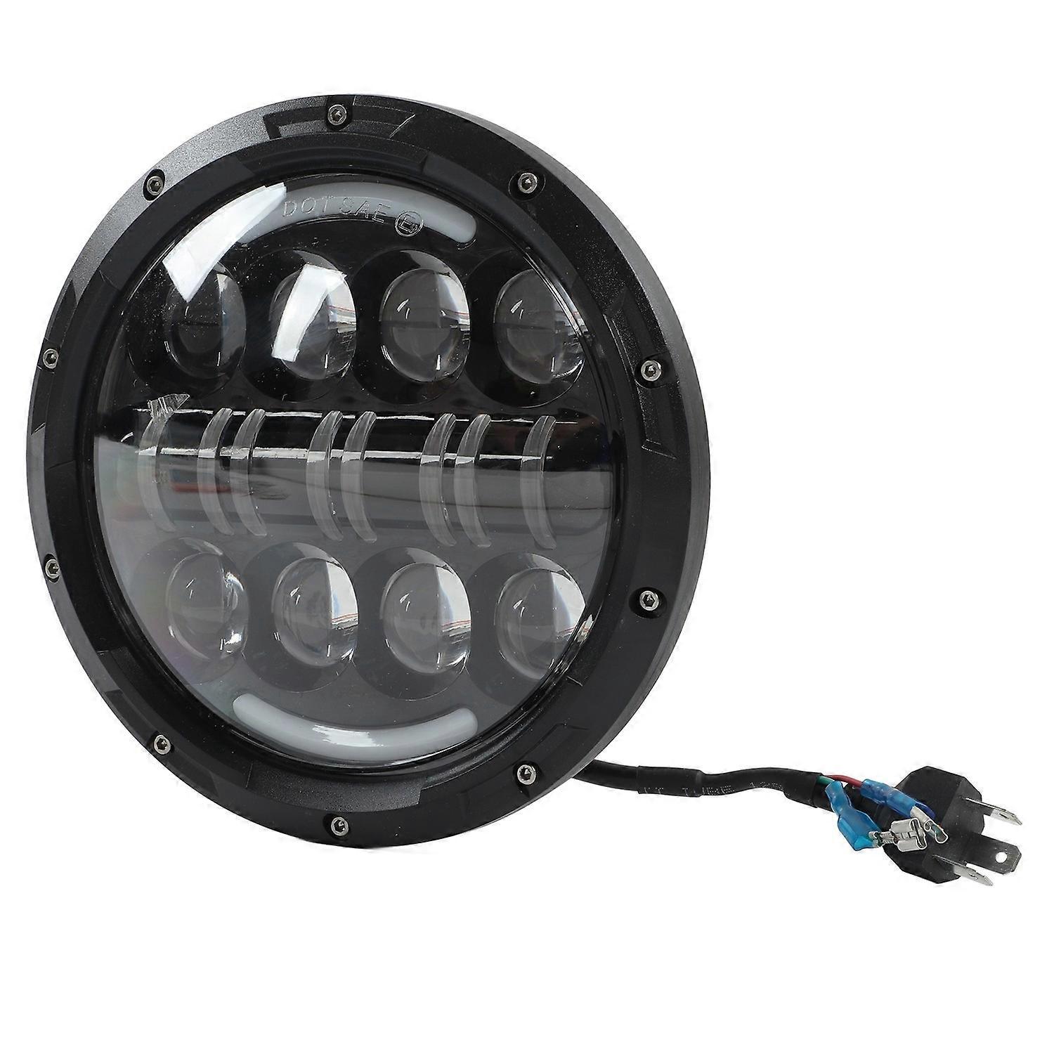 7-zoll-motorrad-led-scheinwerfer, 6000 K Weißes Licht, 3000 Lm, 12 V, 80 W, Wasserdicht, Universell
