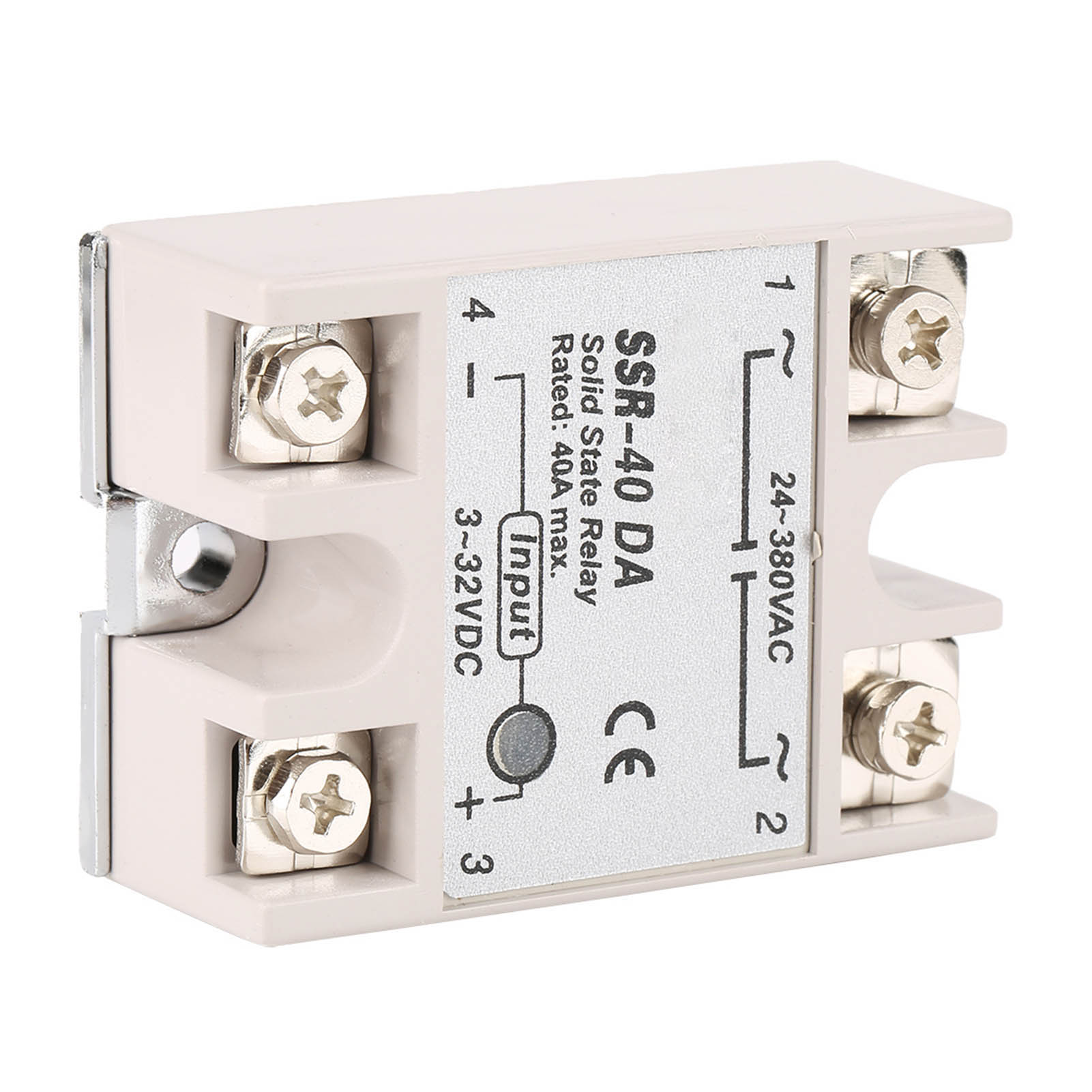 Halbleiterrelais 1-phasig Dc/ac-platine 40a Ac24–380v Ssr 40da Kunststoffgehäuse Elektronisches Bauteil
