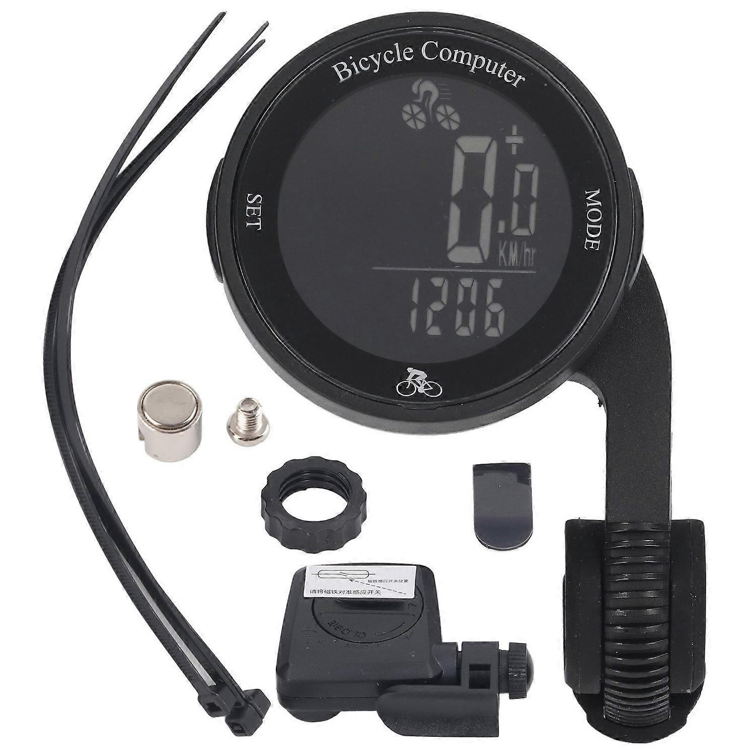 Fahrradcomputer Geschwindigkeitsmesser Mit Schrittfrequenzsensor, Led-hintergrundbeleuchtung, Großem Display, Kabellosem Tachometer Und Kilometerzähler