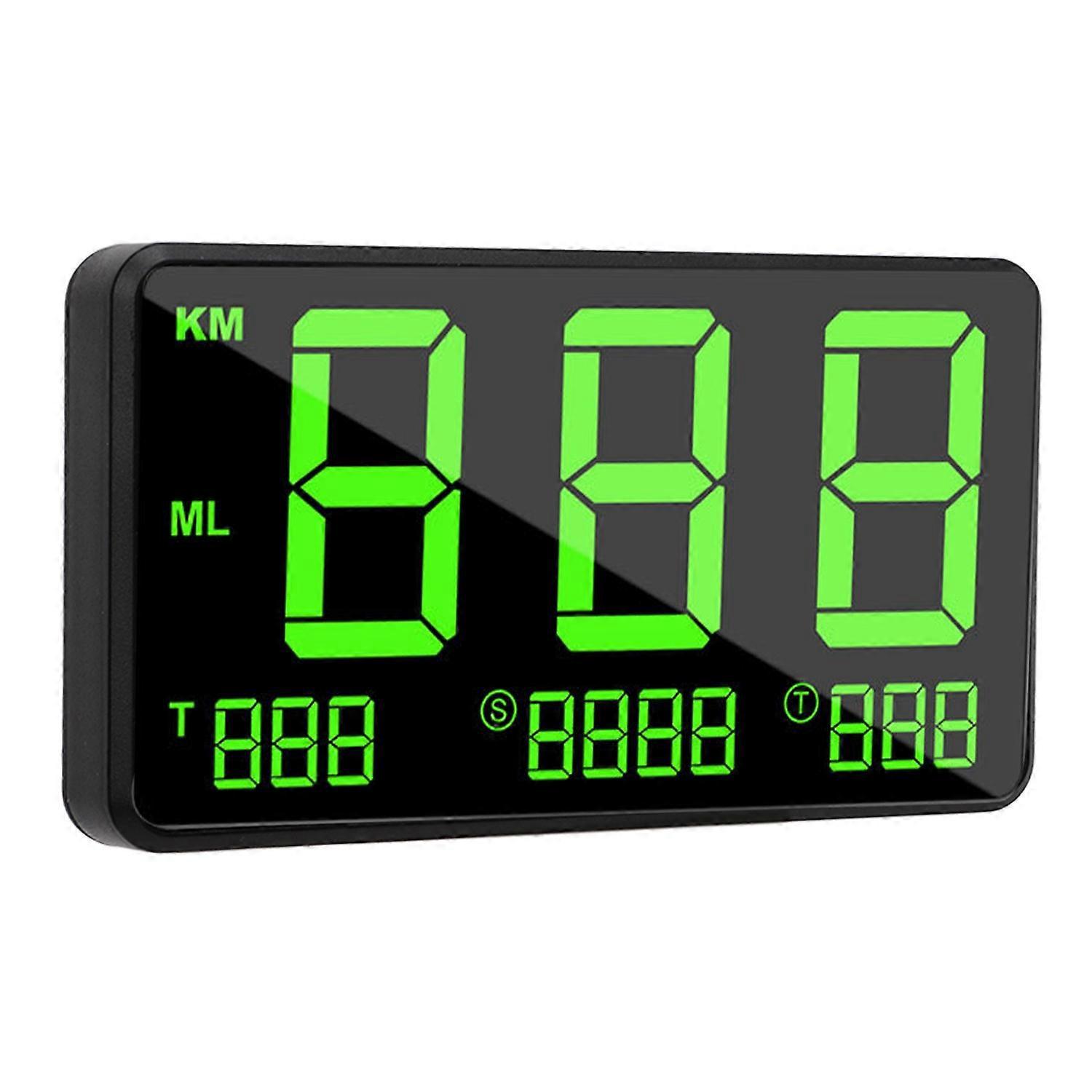 Universelles Digitales Auto-hud-display Mit Grünem Licht, Gps-tachometer Und Warnung Bei Geschwindigkeitsermüdung