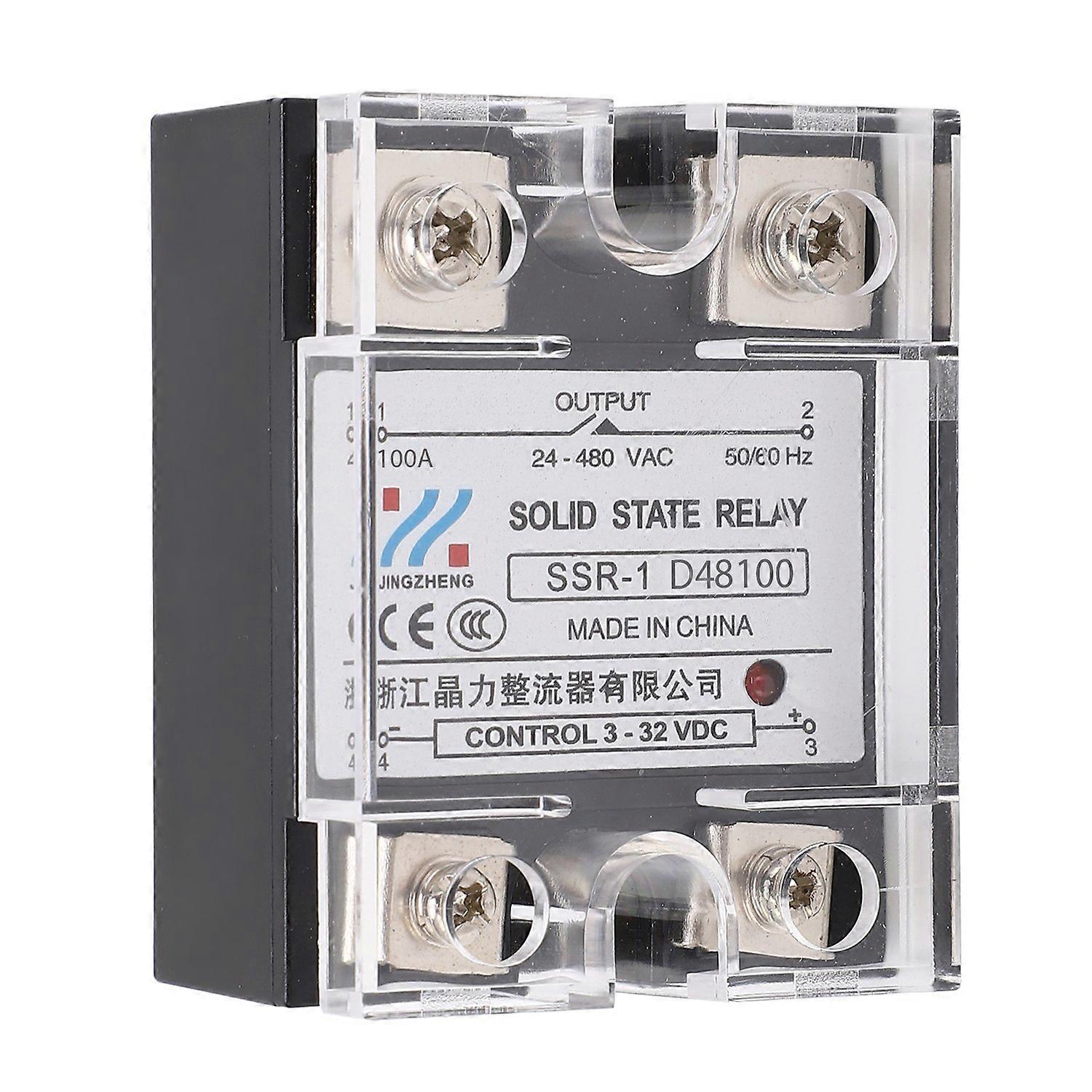Dc/ac-halbleiterrelais 100 A, Elektromagnetisch Unempfindliches Ssr-modul Für Straßenbeleuchtung 24‑