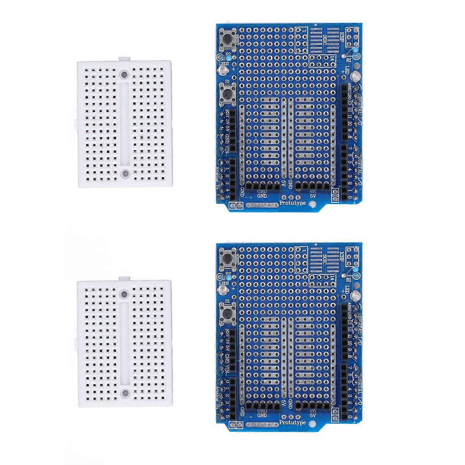 2 Sets Prototypen-erweiterungsplatinen, Mini-steckbrett-prototyping-entwicklungsmodul-kit 3–5 V