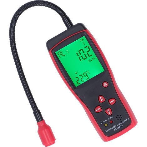 Digitalanzeige, Flexible Sonde, Lcd-hintergrundbeleuchtung, Gasleckdetektor Für Brennbare Gase, 0–10000 Ppm