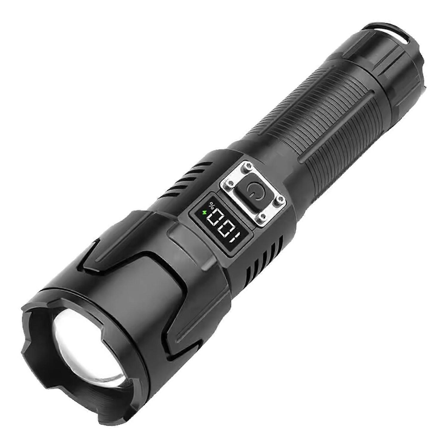 Superhelle Led-taschenlampe Mit Usb-ladefunktion, 120.000 Lumen, Einziehbarem Zoom, Ipx5 Wasserdicht