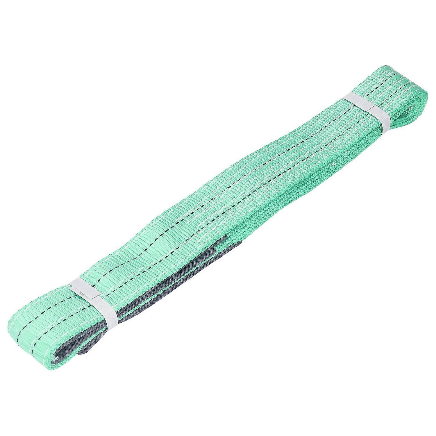 2t Flachhebeseil Mit Doppelösenschnalle, Polyester-gurtband Für Industriekrane, 2 Meter
