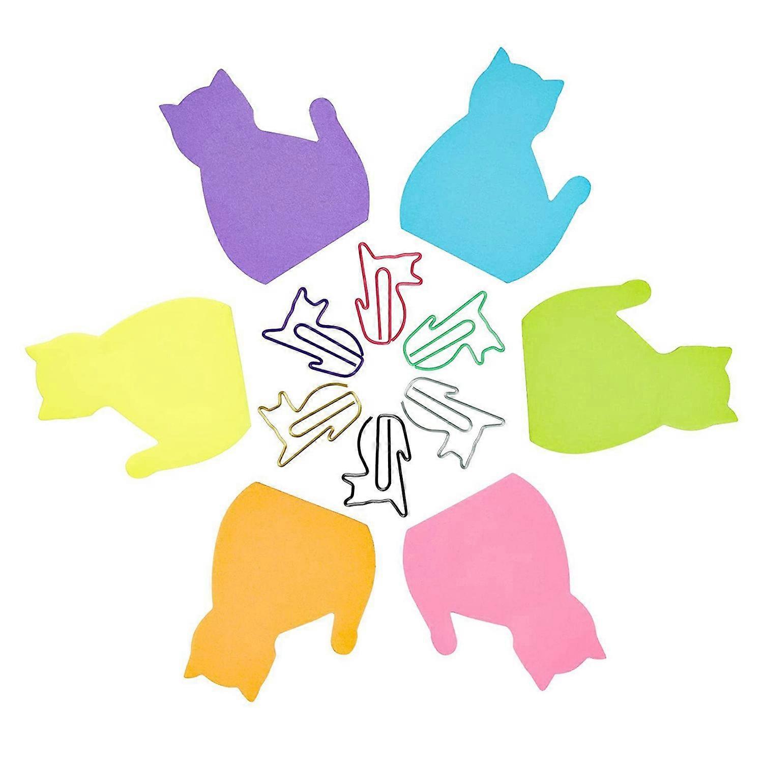 Haftnotizen, Niedliche Cartoon-katze, N-mal Bürobedarf, Aufkleber Zur Bewertung Von Essen Zum Mitnehmen