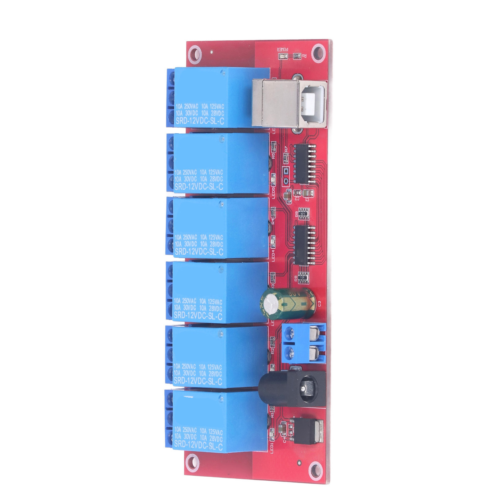 6-kanal-usb-relaismodul Mit Einstellbaren Betriebsmodi, Hid-treiber, Kostenlose Usb-relaisplatine Für Haus Und Hof, 12 V