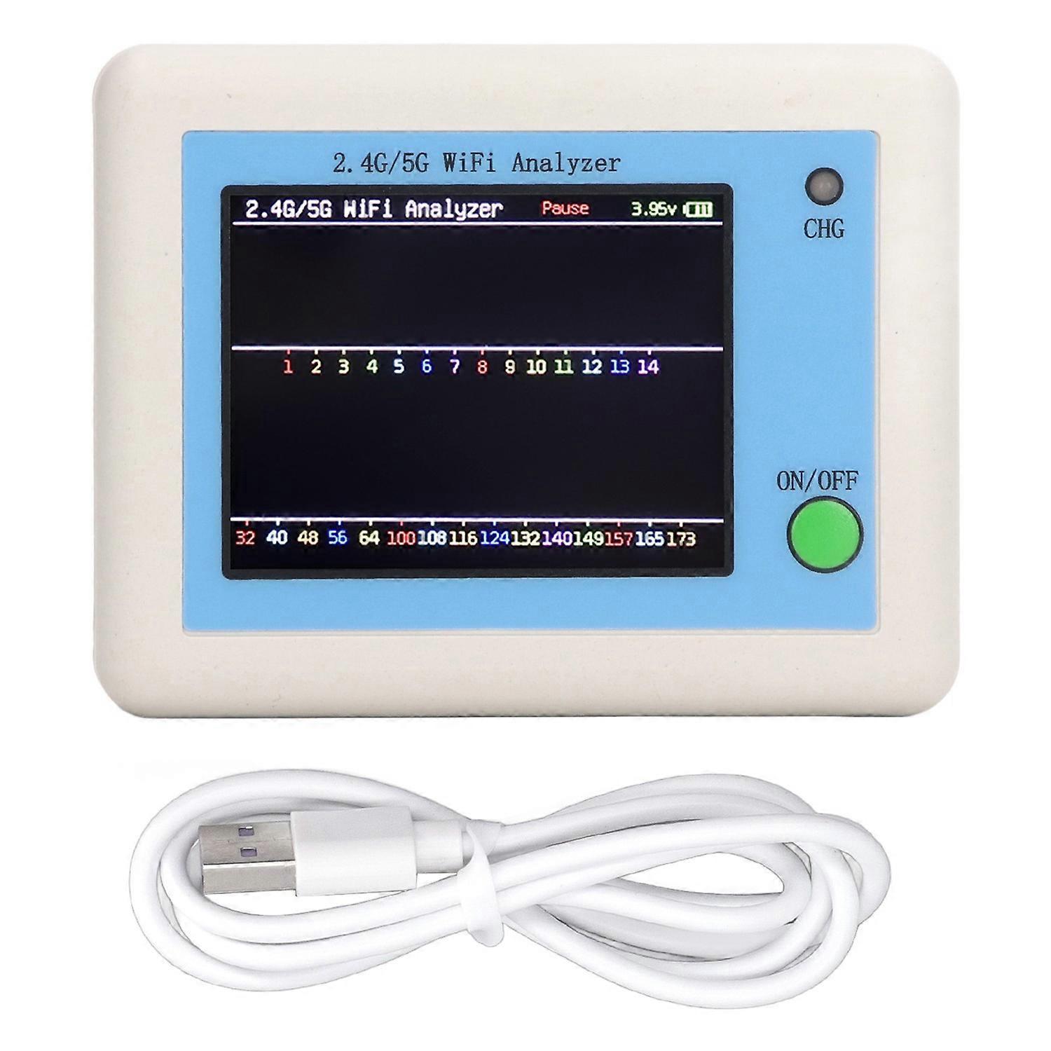 Wlan-analysator (2,4 Ghz/5 Ghz) Mit 2,4-zoll-tft-farbbildschirm, Lichtanzeige Und Netzwerksignal-scanner.