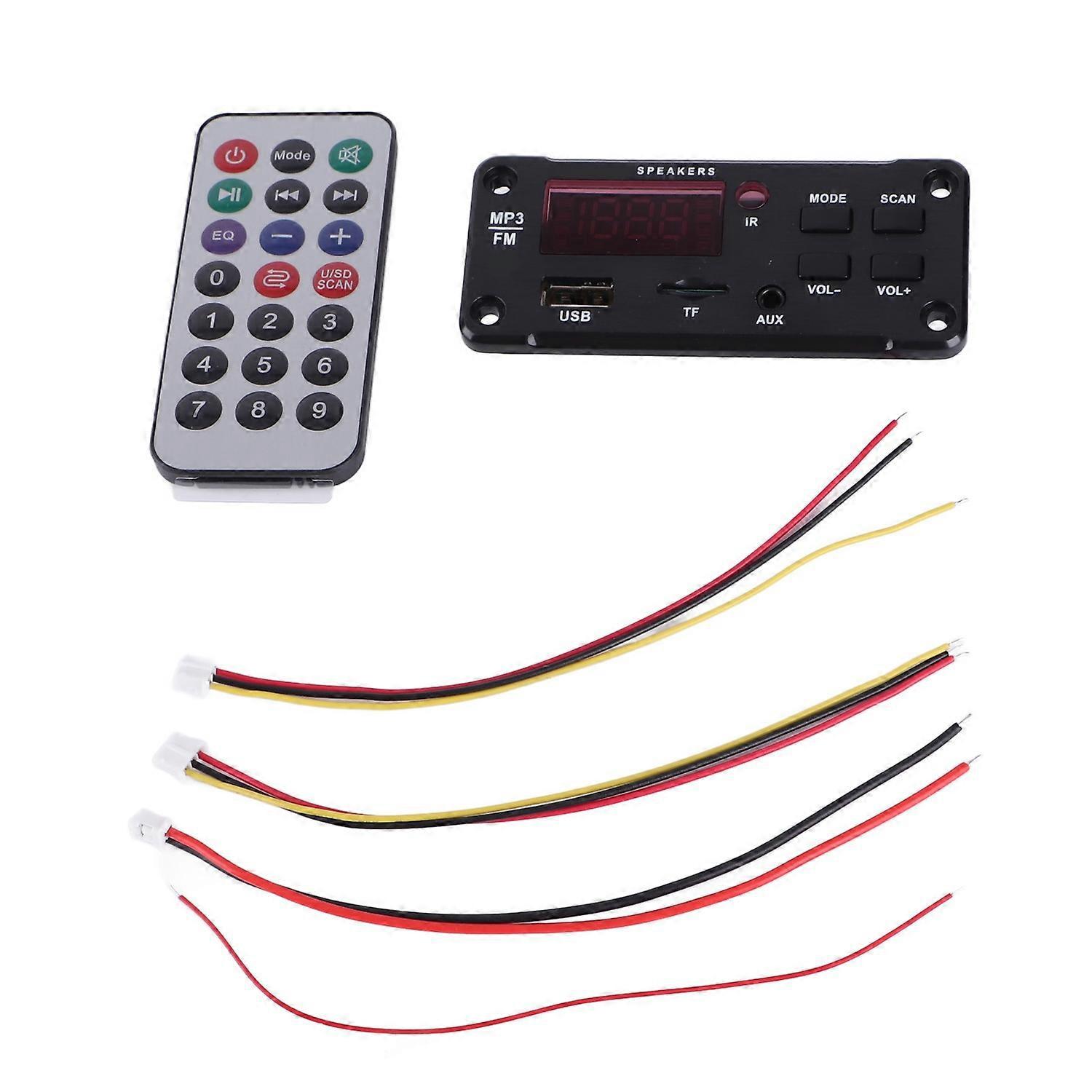 Dc 6v–12v Bluetooth 5.0 Mp3-decodermodul Mit Digitalanzeige, Dual-decodierung Und Drahtlosem Audioempfänger