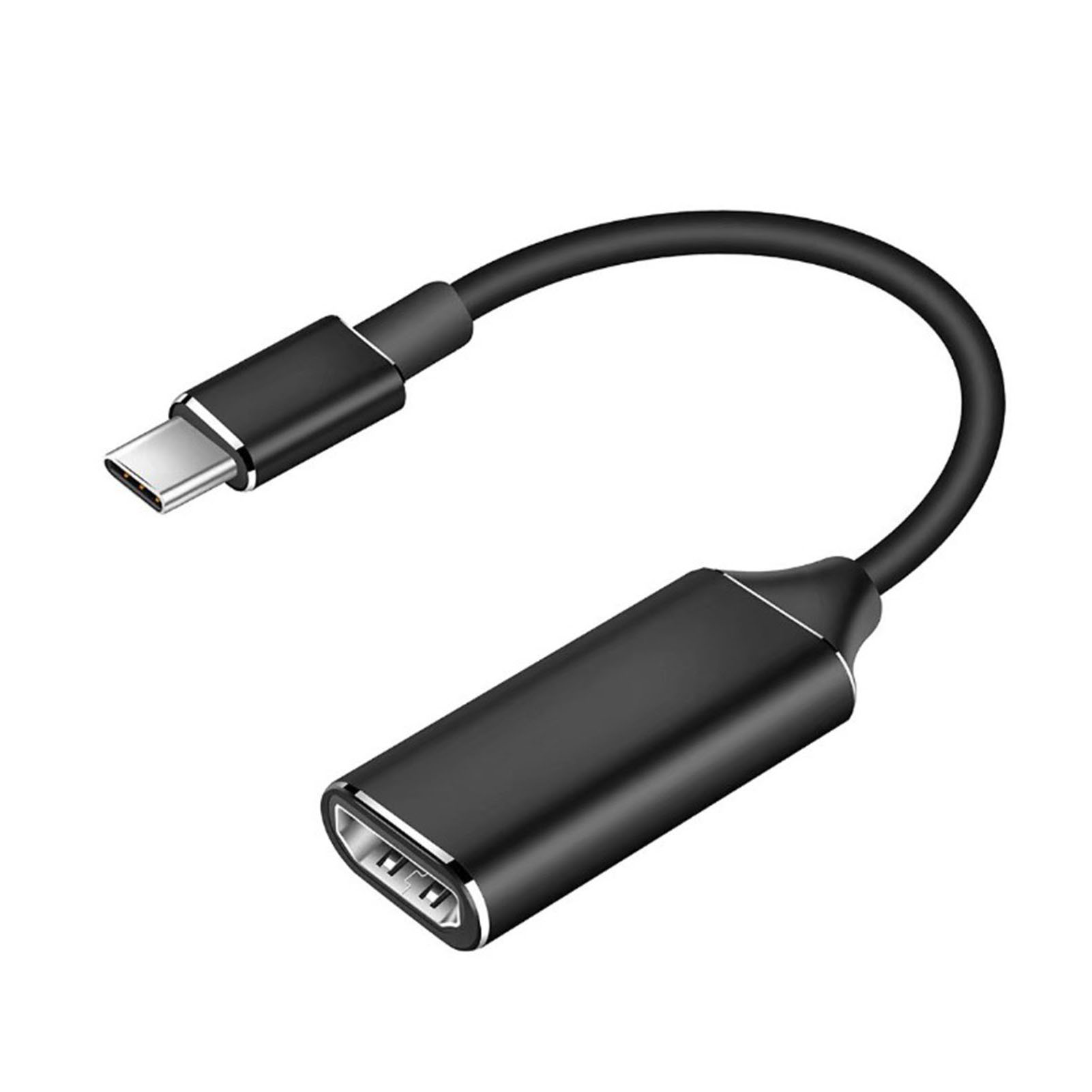 Usb-c-auf-hd-multimedia-interface-adapter, 4k-gehäuse Aus Aluminiumlegierung, Usb-c-auf-hd-display-interface-kabel, Schwarz