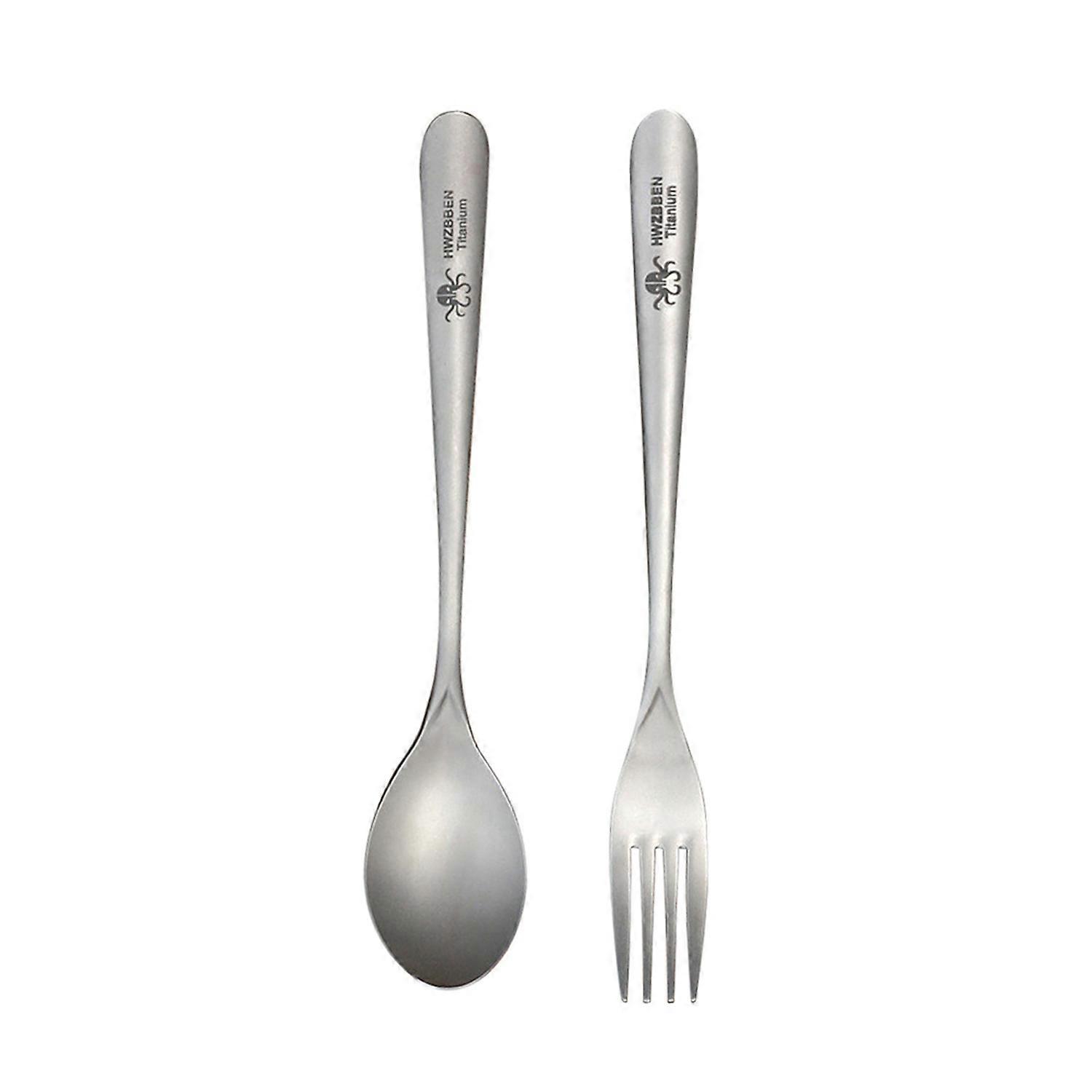 Leichtes Titan-gabel- Und Löffelset Für Zuhause, Outdoor, Camping, Wandern, Picknick