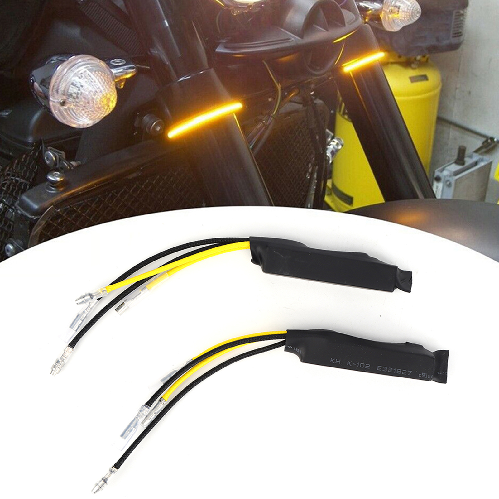 2 Stück Dc12v 21w Led-widerstandsdecoder, Fehlerfreier Kompensator, Einseitige Leitung Für Motorradblinker