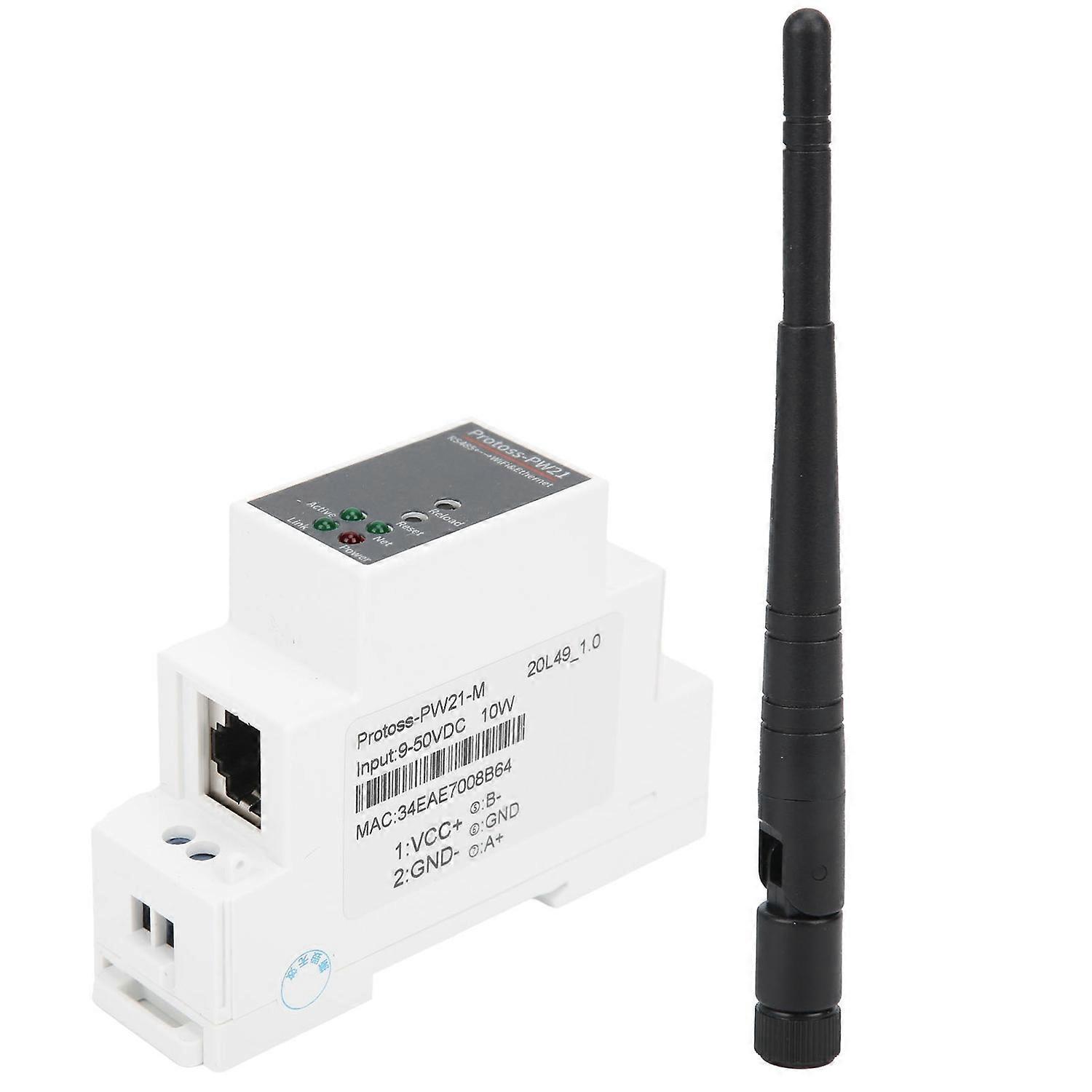 Rs485-zu-wlan-ethernet-seriell-server Für Ecos-systeme Mit Antenne 9–50 V Dc Pw21-m