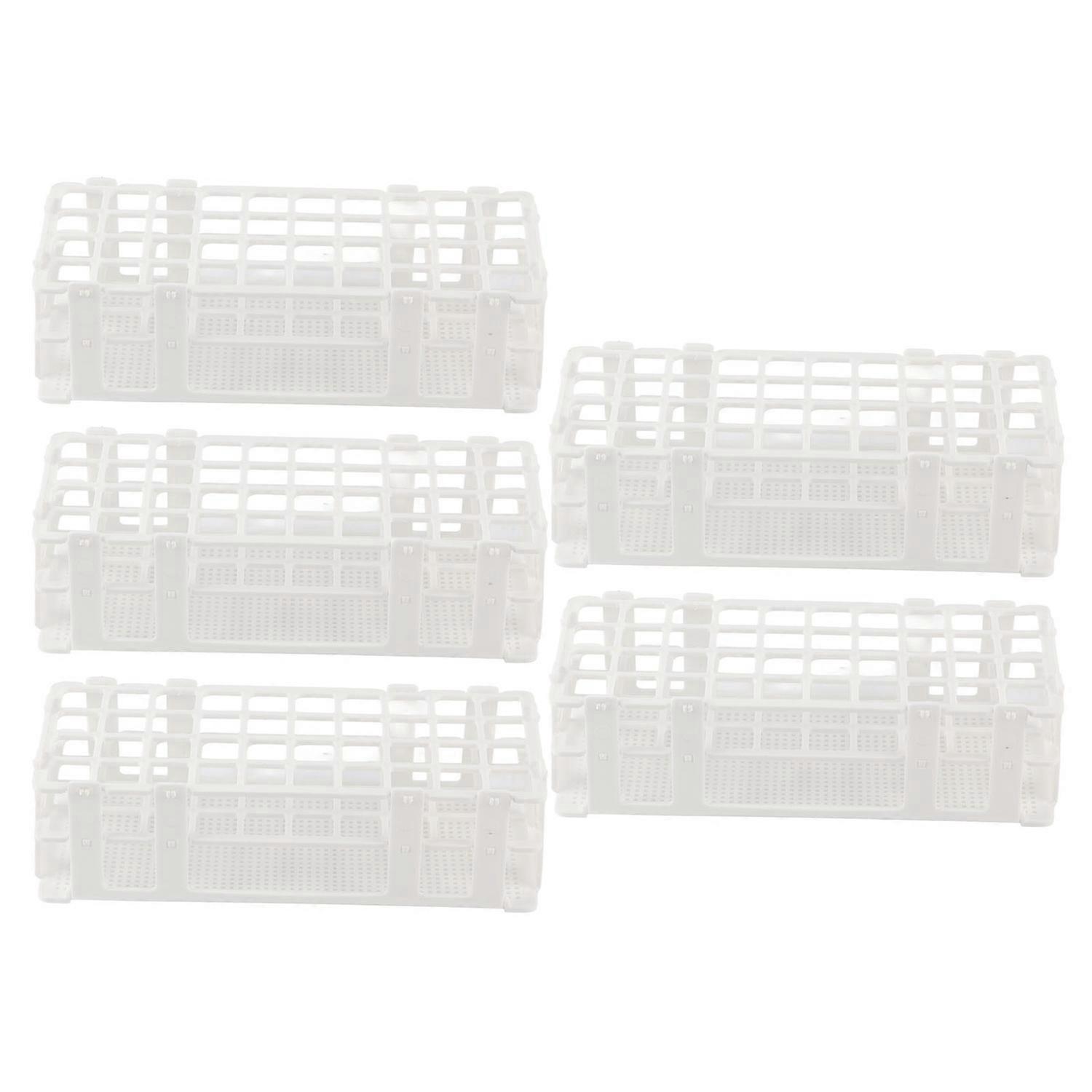 5er-set 40-loch-kunststoff-reagenzglasgestell, Montiert, Abnehmbarer Probenflaschenhalter Für Labor 20
